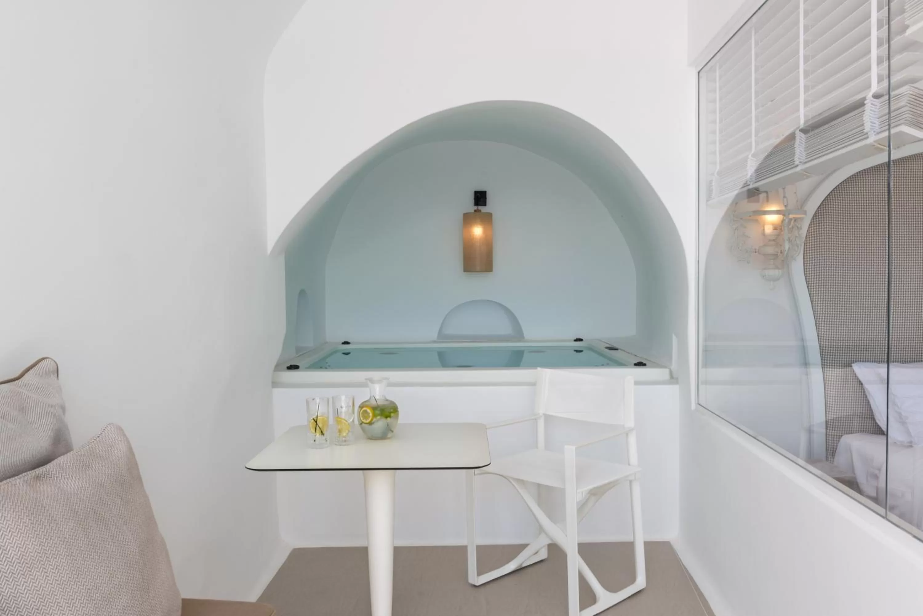 Hot Tub in Nefeles Luxury Suites