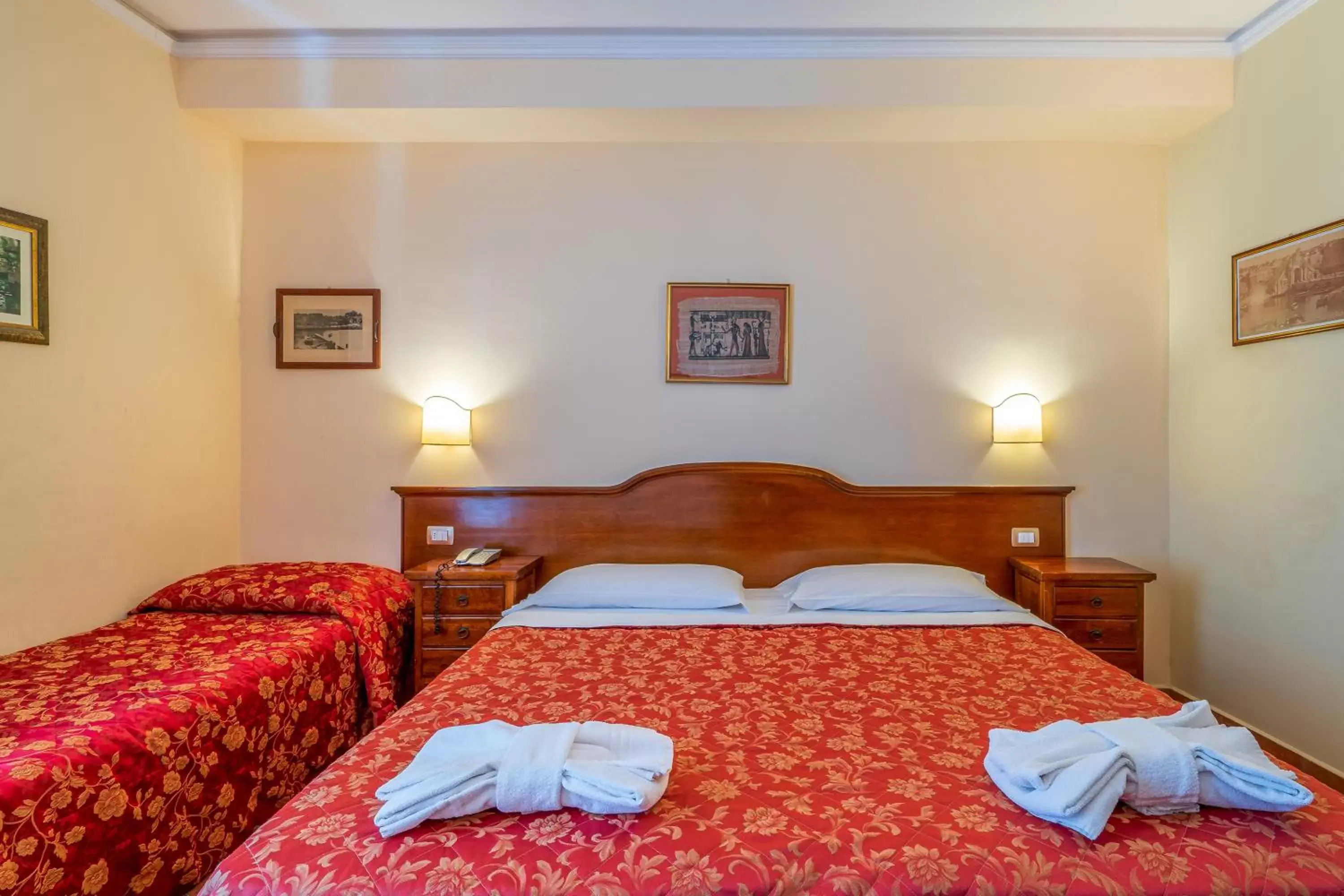 Bed in Hotel Mediterraneo