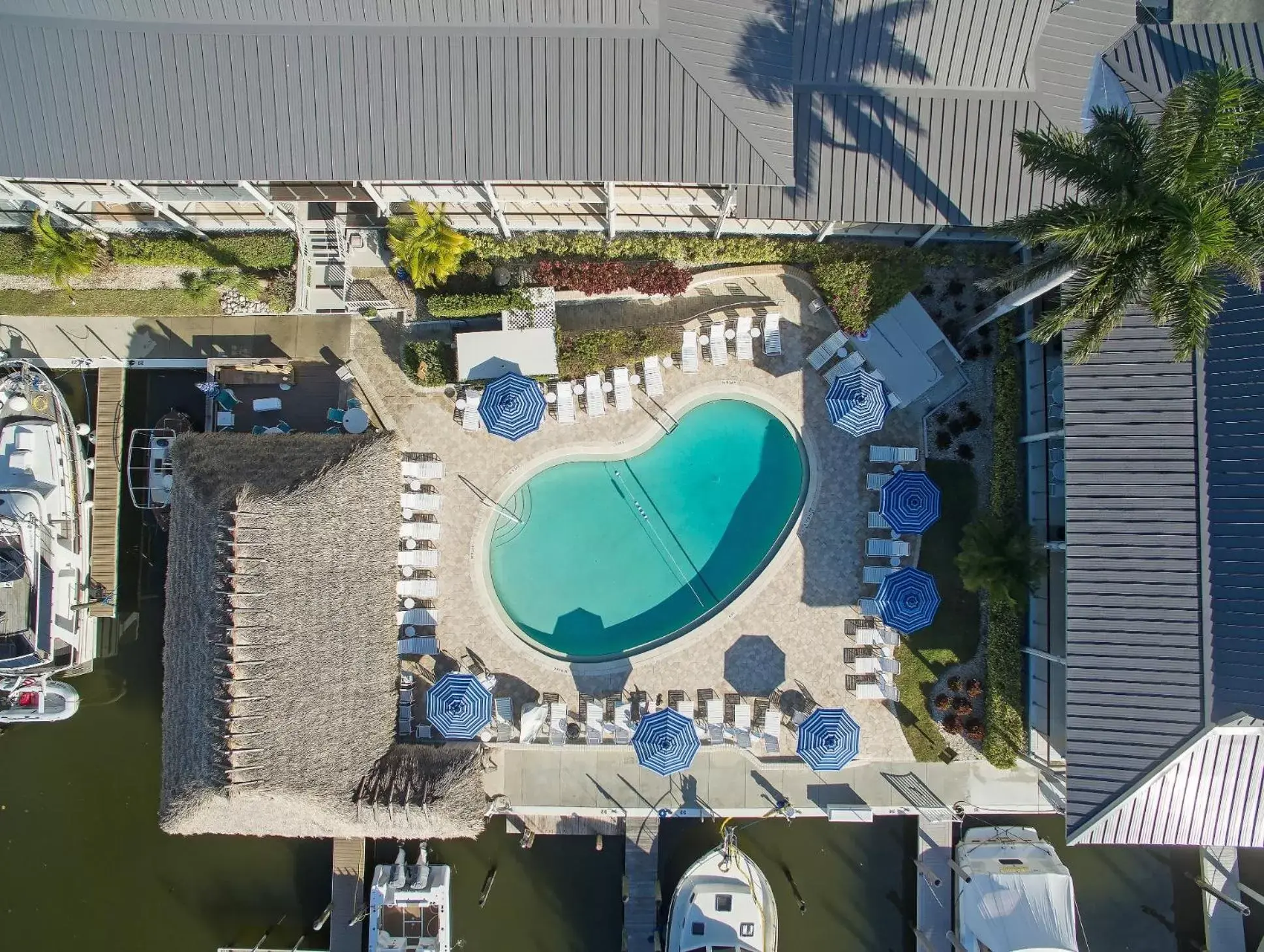 Bird's eye view, Pool View in Cove Inn on Naples Bay