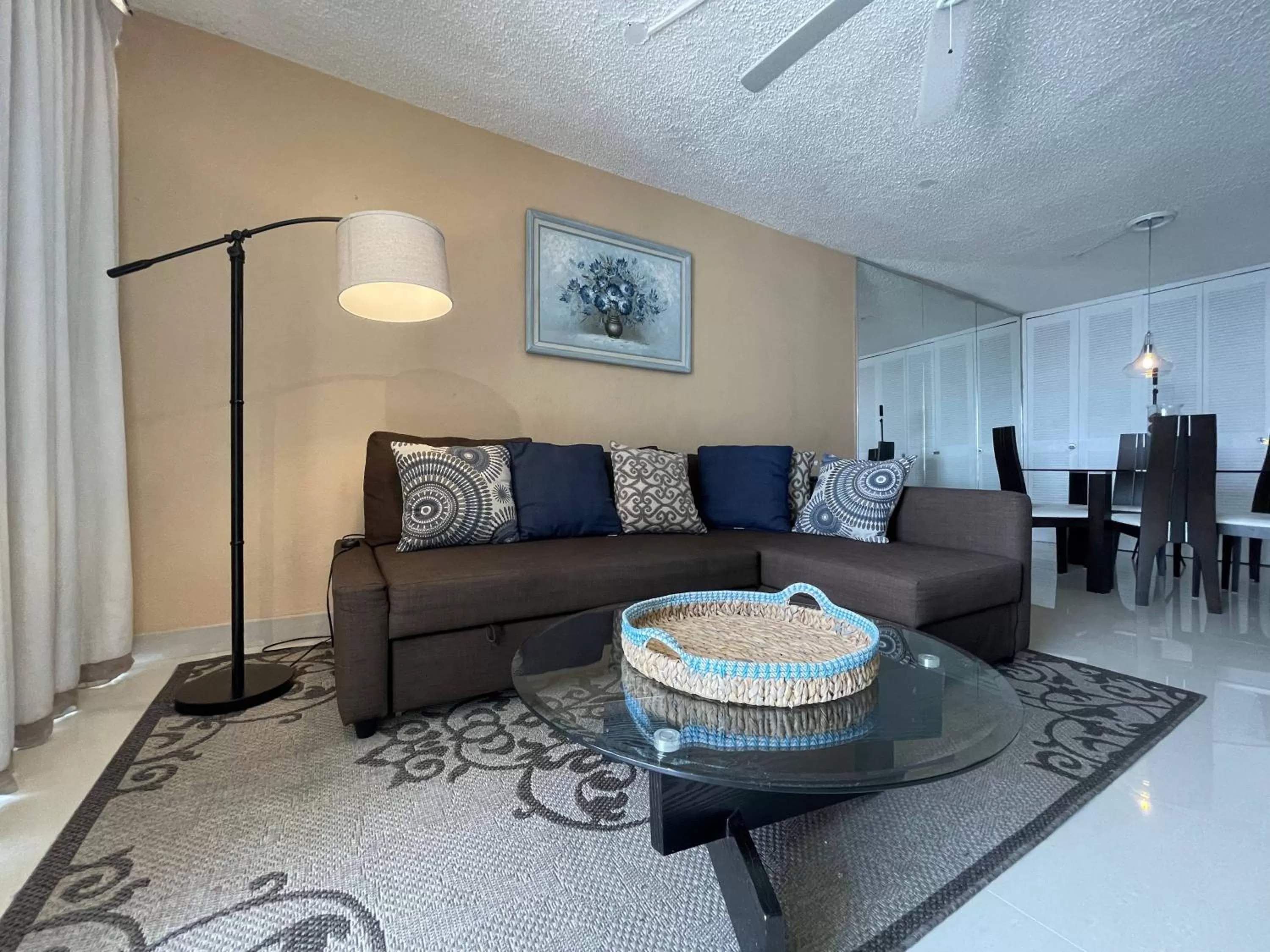 Living room in 2BR Condo at Isla Verde Beach