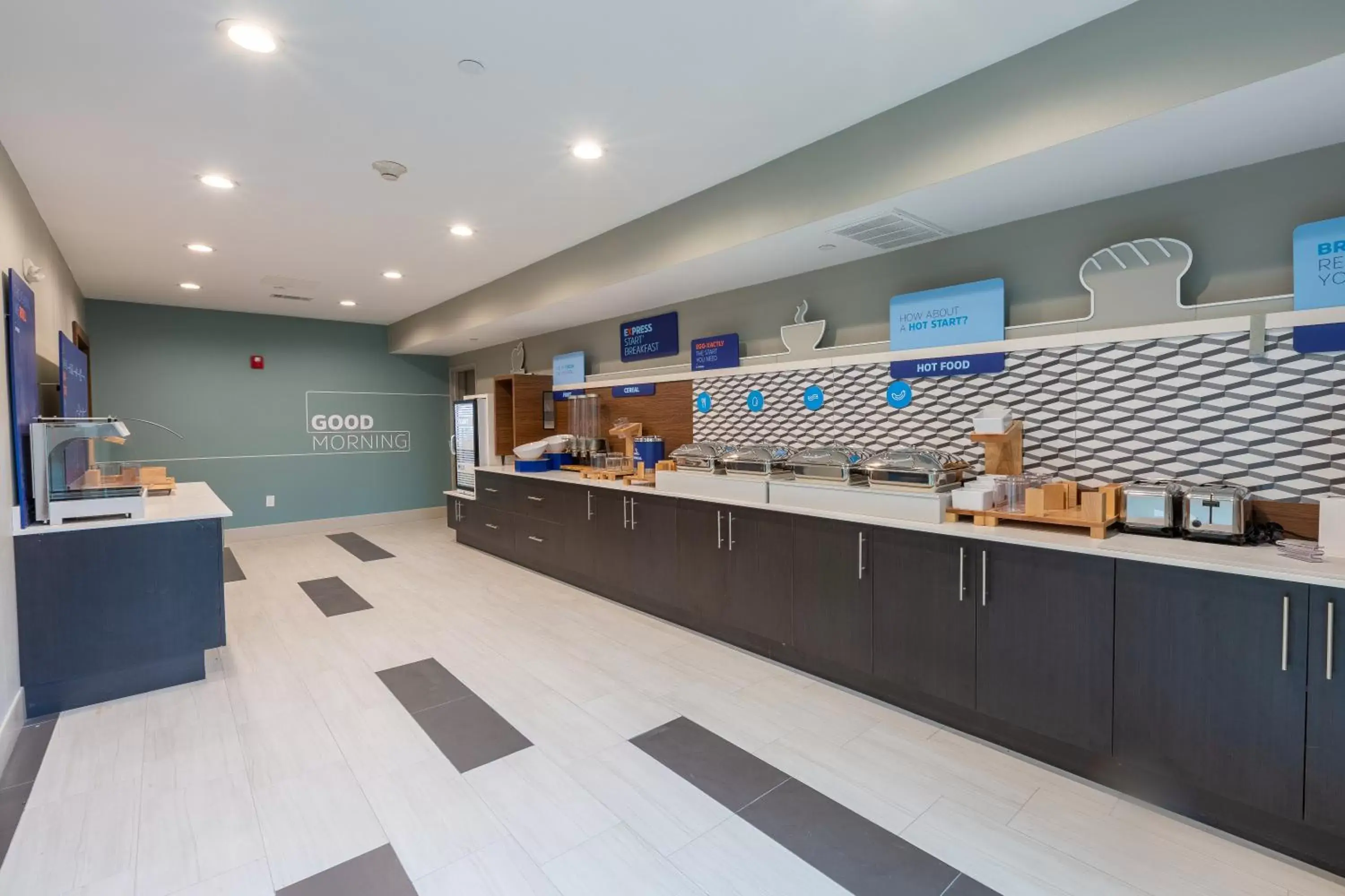 Buffet breakfast in Holiday Inn Express & Suites Arlington North – Stadium Area, an IHG Hotel
