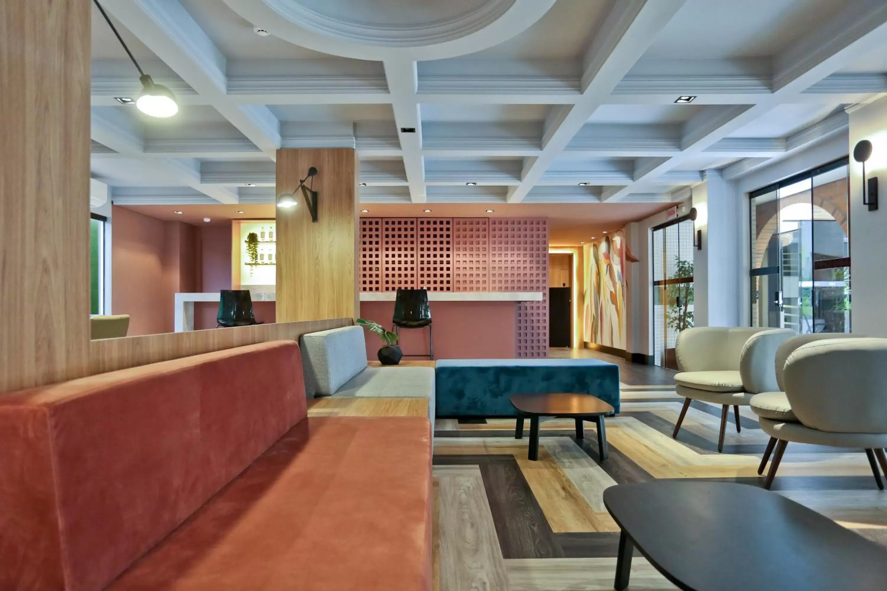 Lounge or bar, Lobby/Reception in HM Hotel