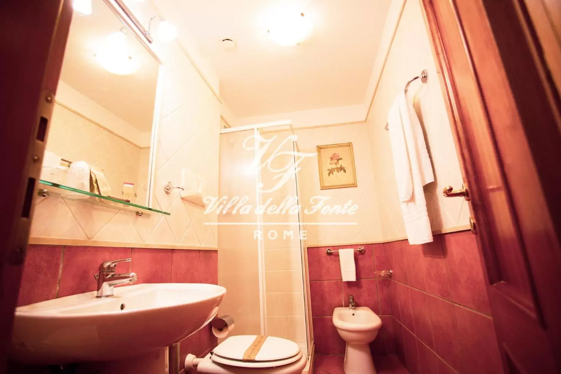 Toilet, Bathroom in Villa della Fonte