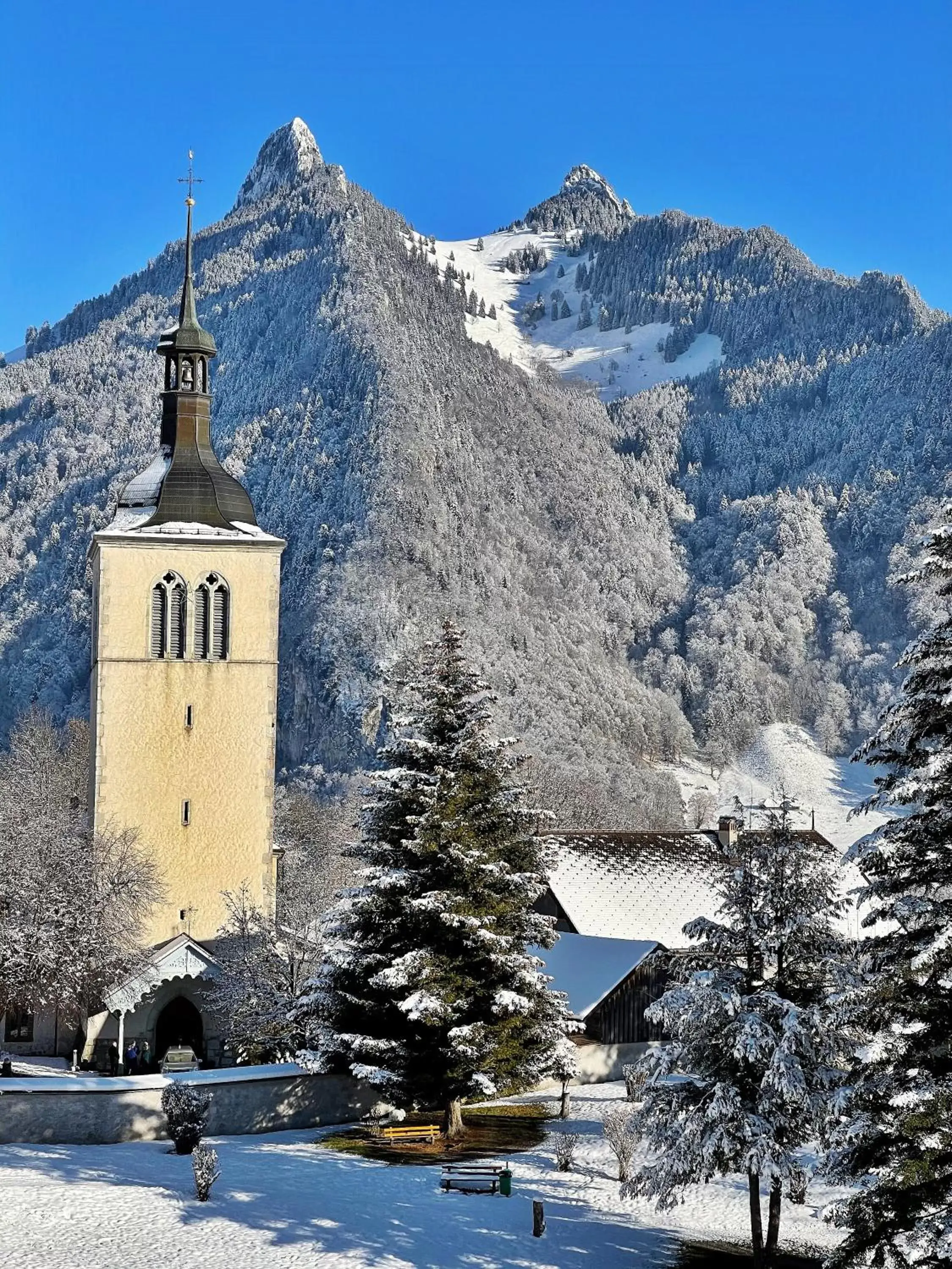 Mountain view, Winter in Le Saint Georges