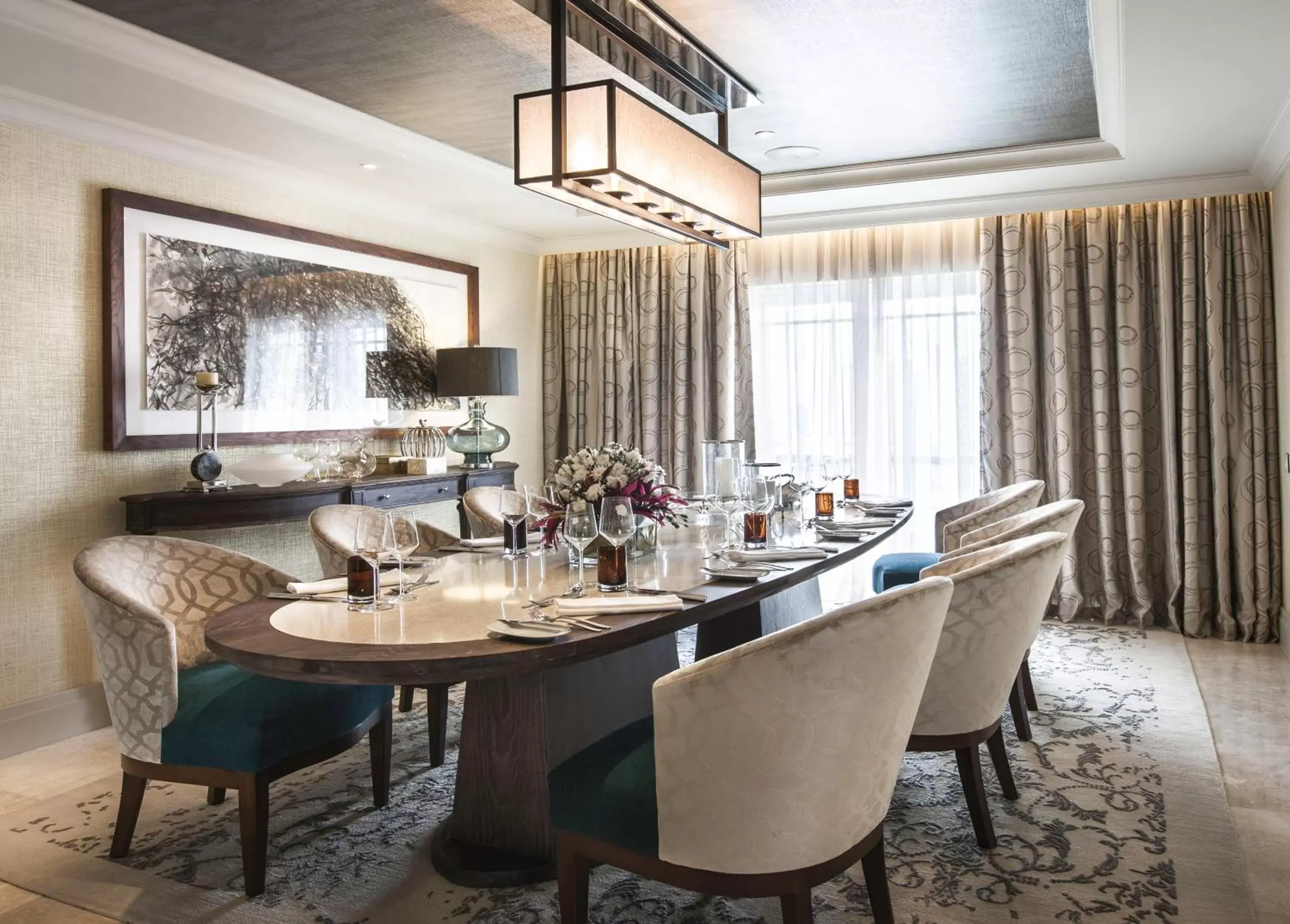 Decorative detail, Dining Area in Labourdonnais Waterfront Hotel