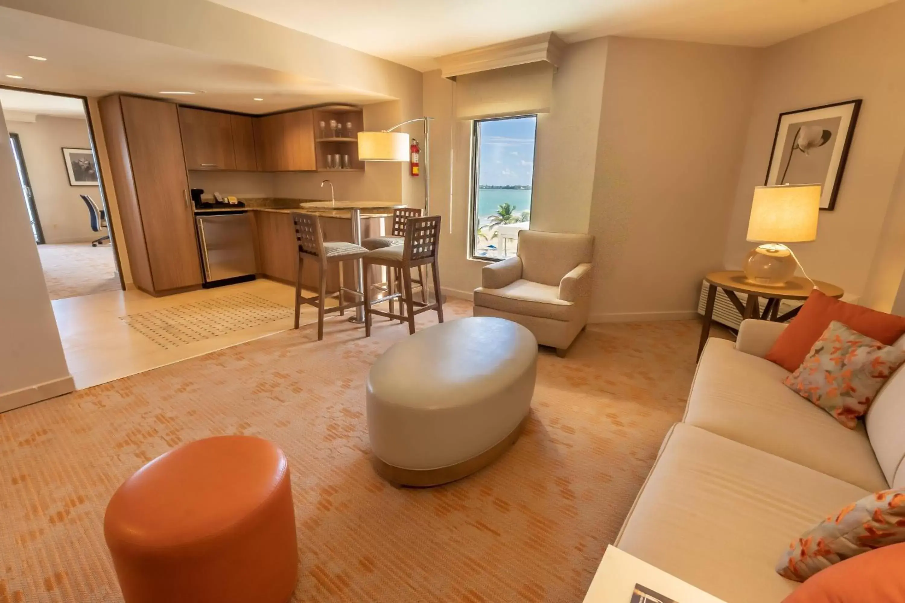 Living room, Seating Area in Courtyard by Marriott Isla Verde Beach Resort