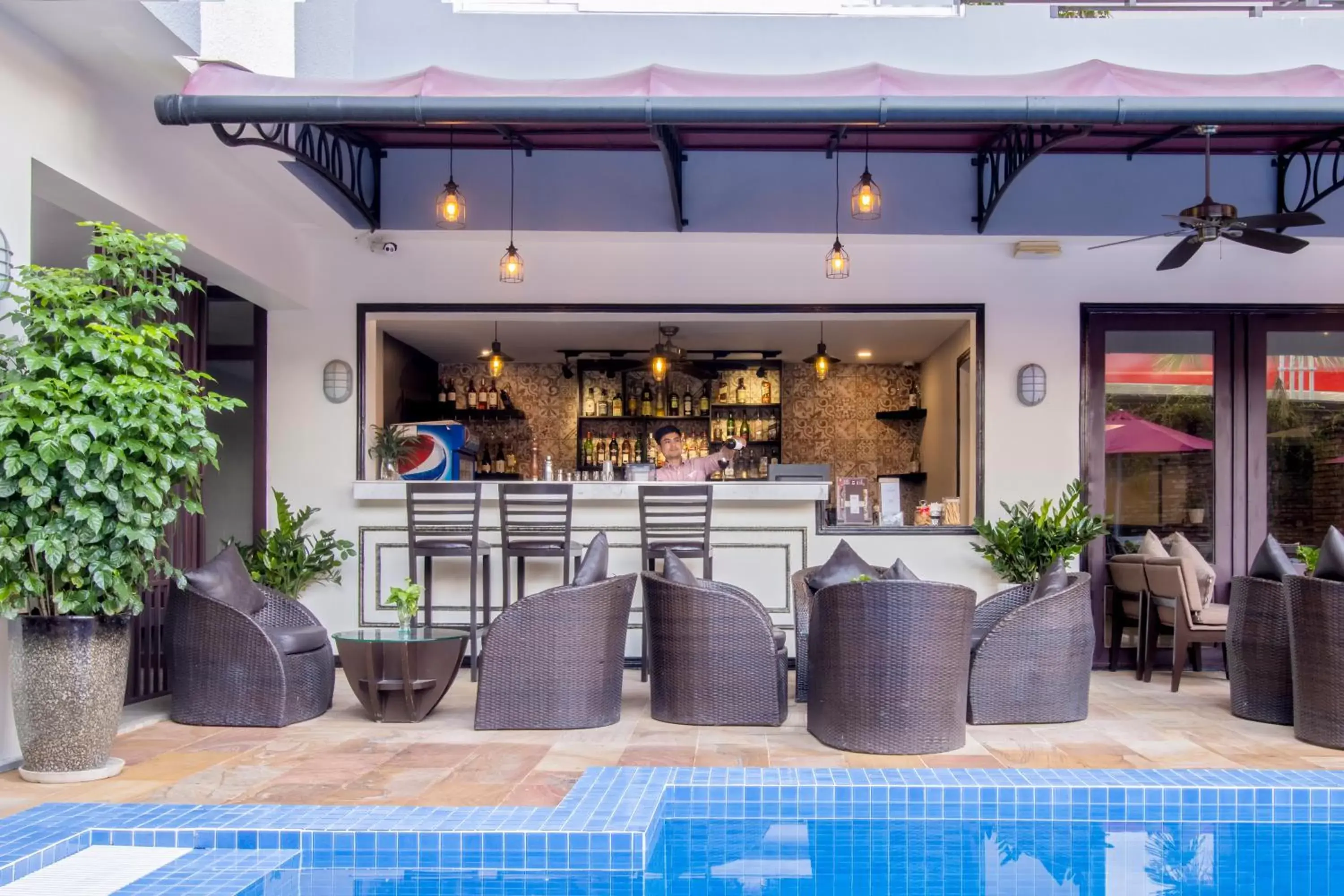 Patio in Anik Boutique Hotel & Spa on Norodom Blvd Patio in Anik Boutique Hotel & Spa on Norodom Blvd