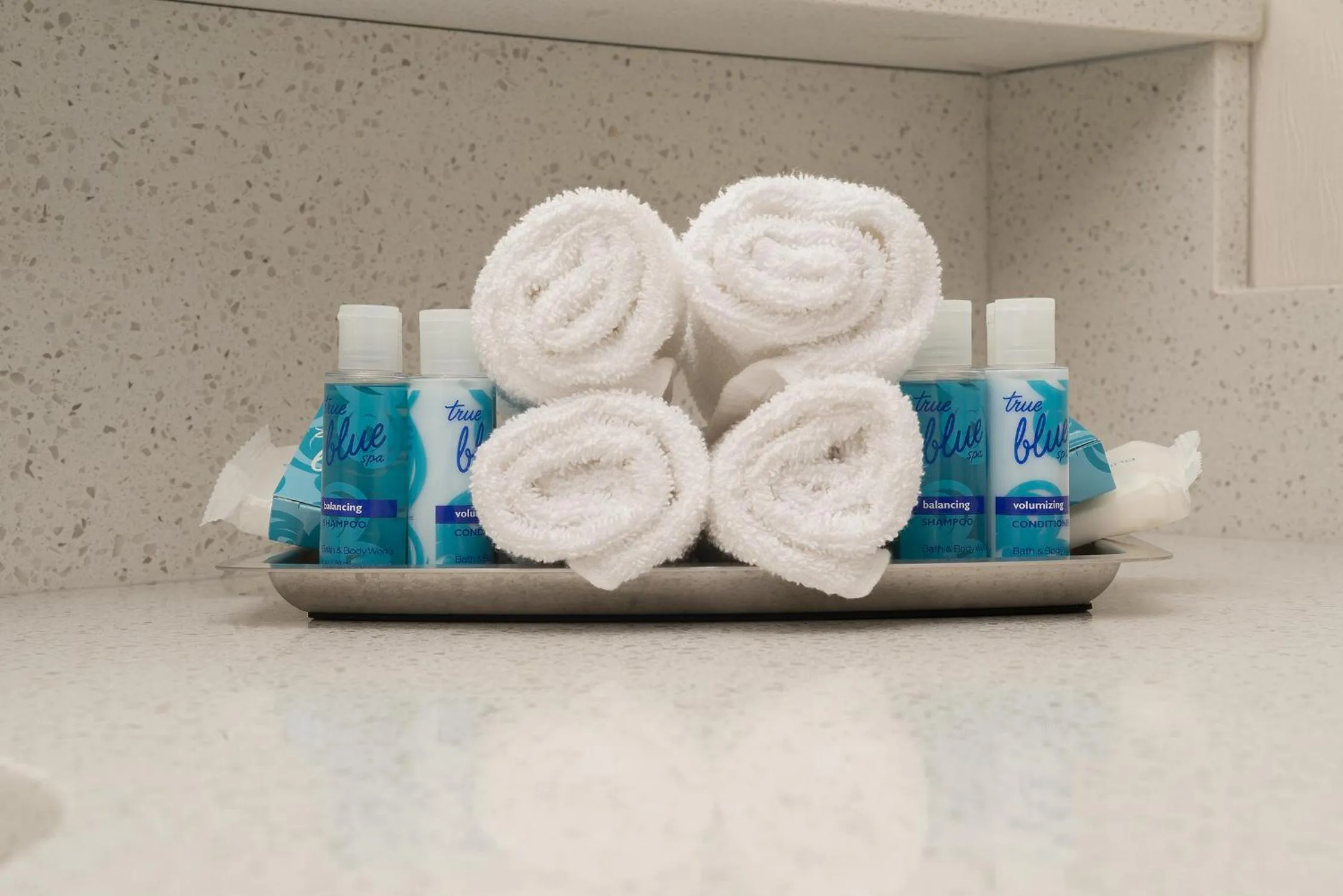 Bathroom in Encore Suites by Service Plus Inns