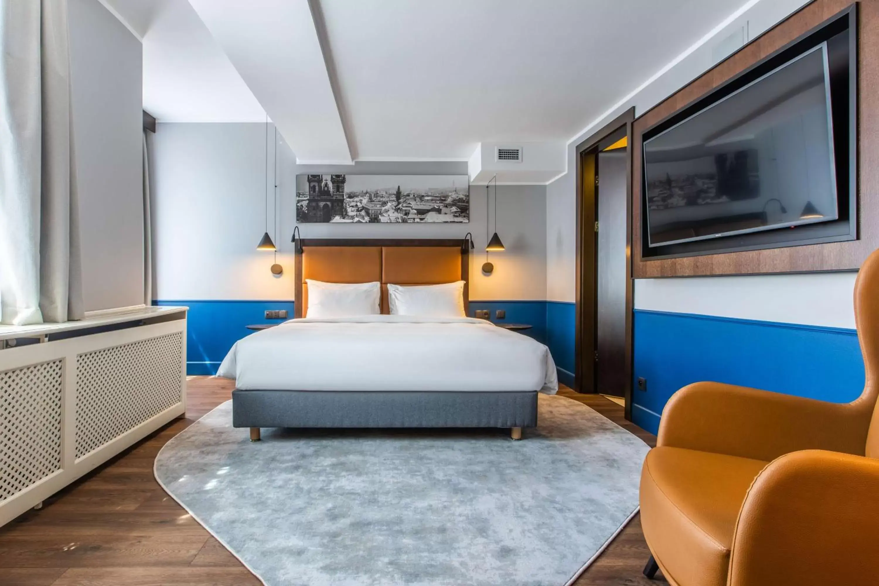 Bed in Radisson Blu Hotel Prague