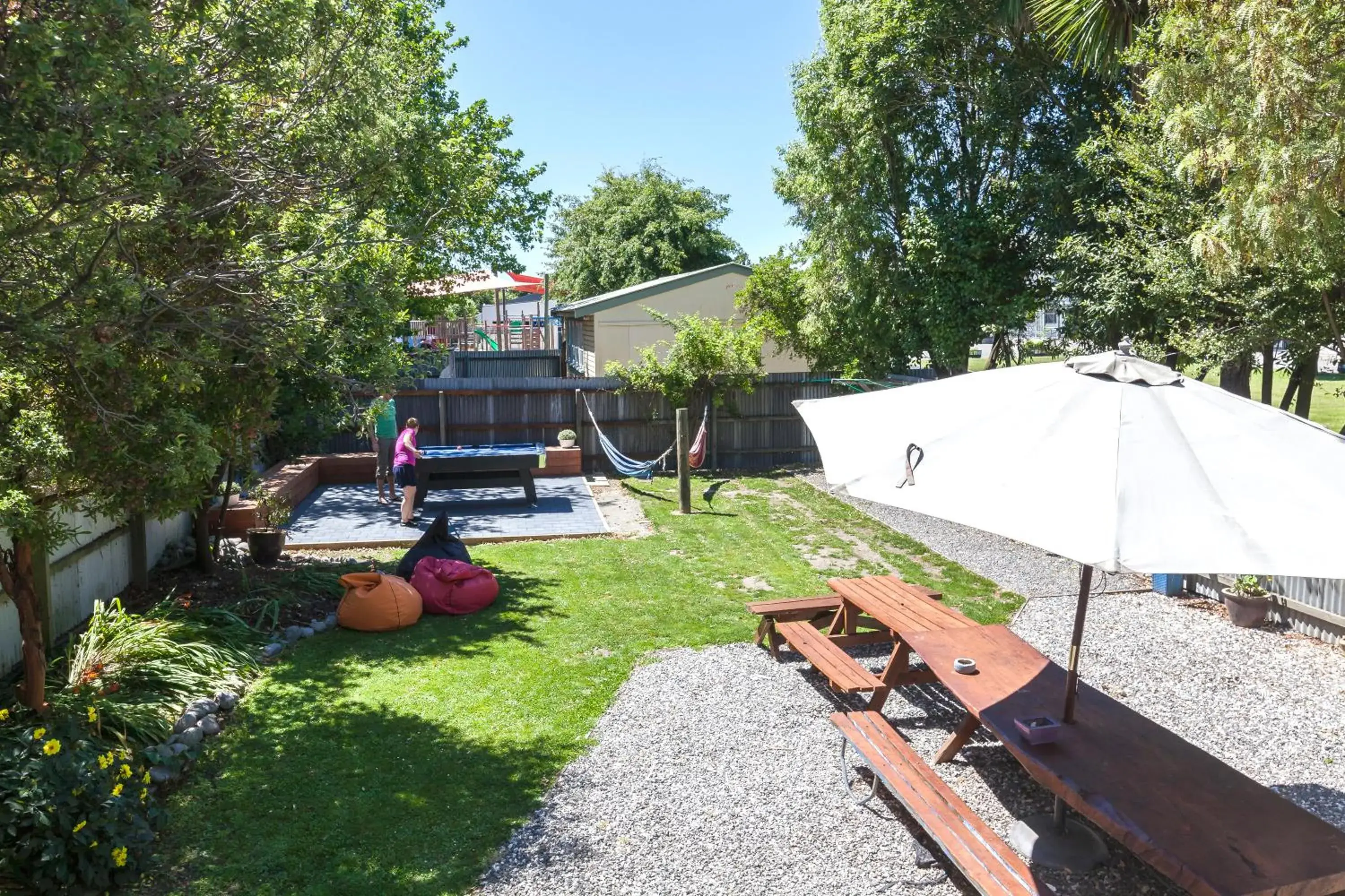 Garden, Children's Play Area in Around The World Backpackers