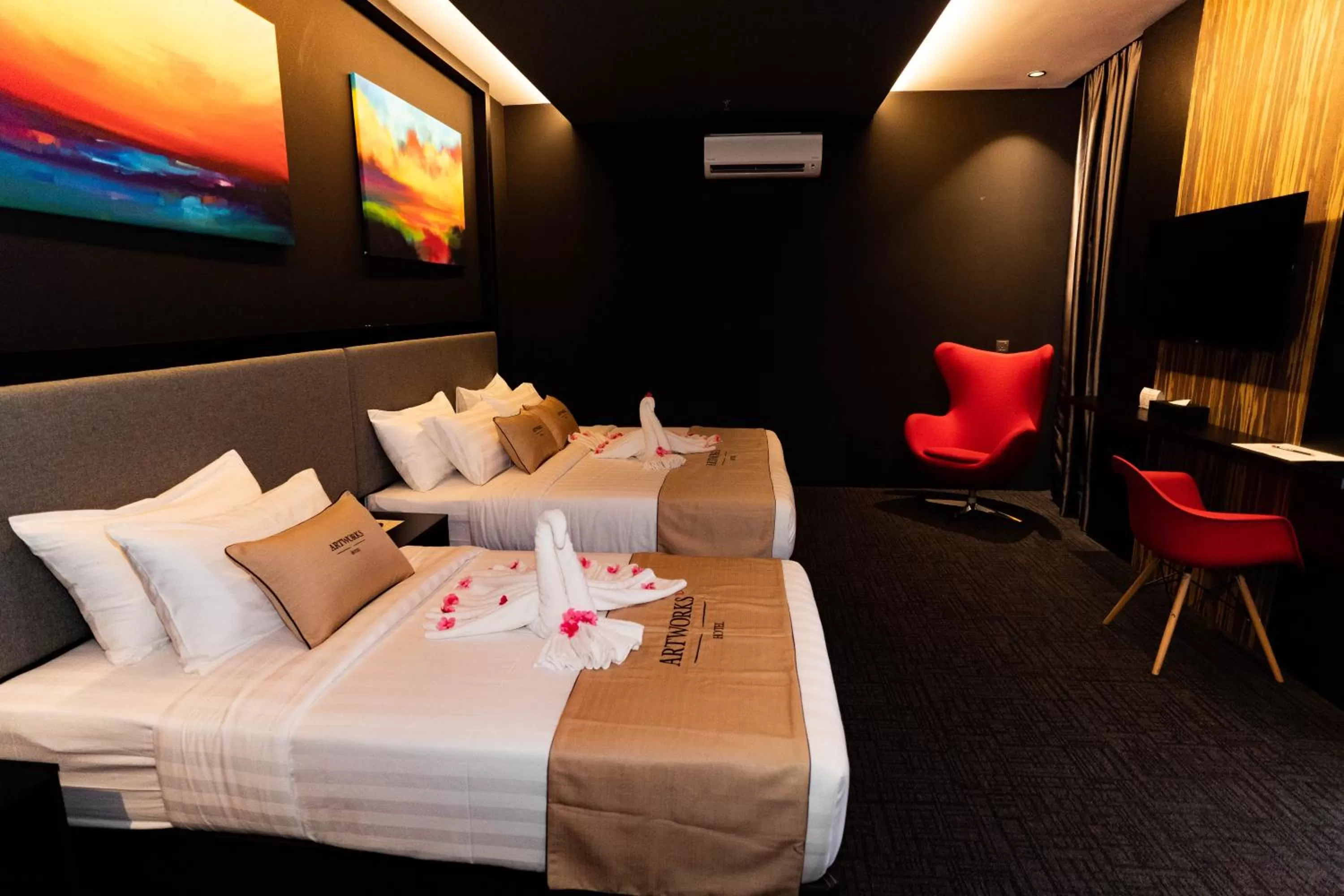 Bed in Artworks Hotel Ipoh