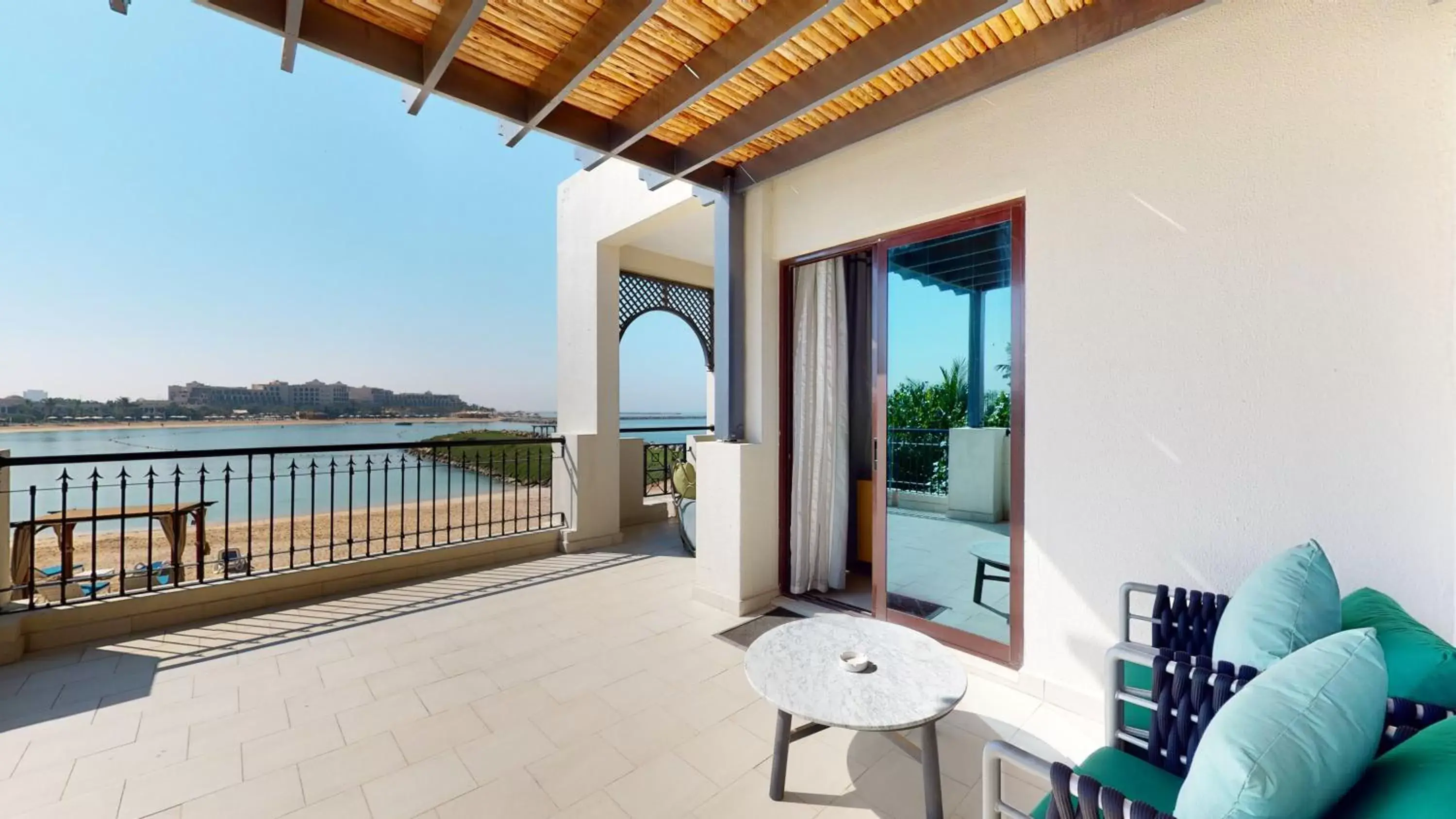 View (from property/room), Balcony/Terrace in Hilton Ras Al Khaimah Beach Resort