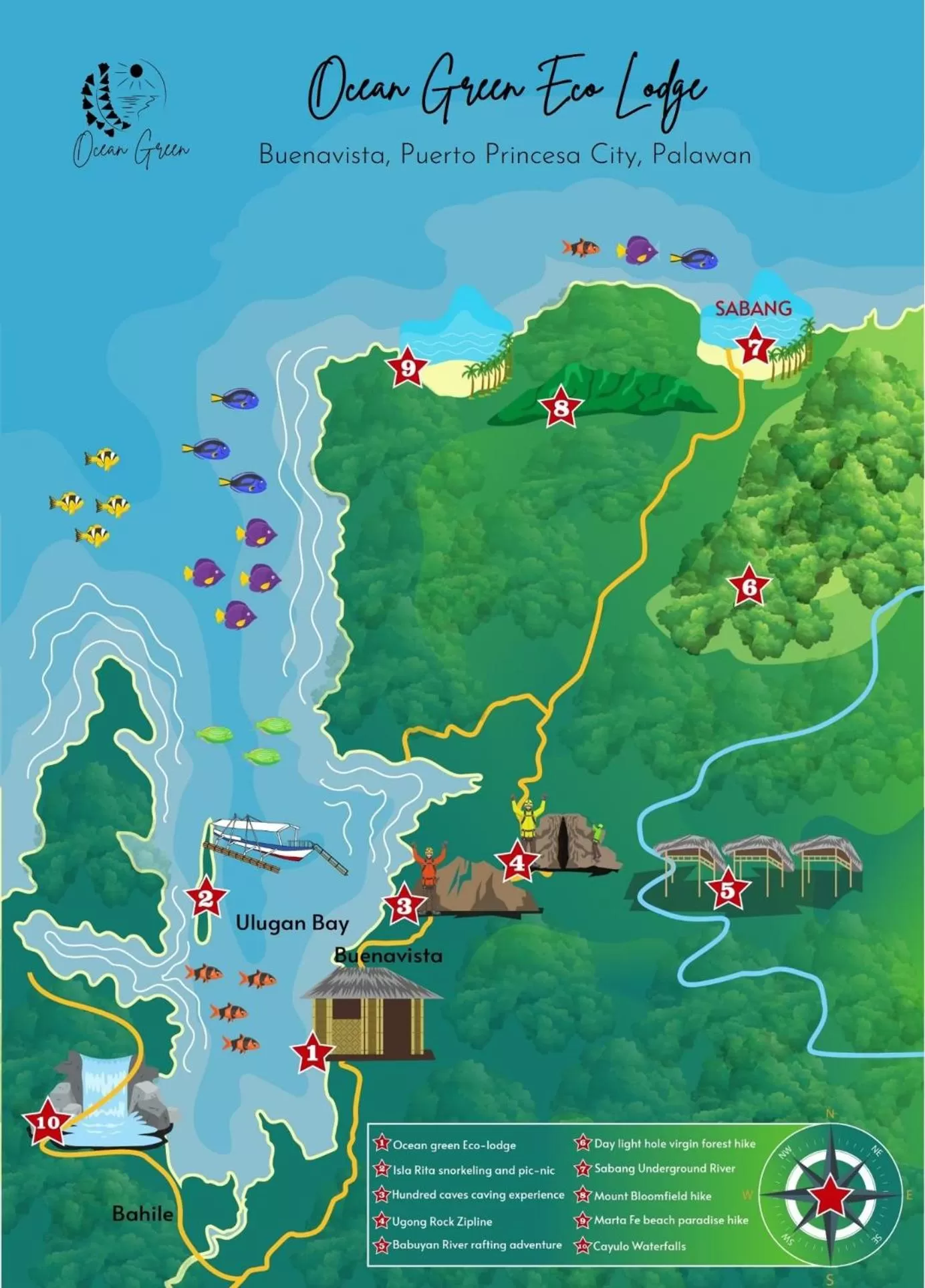 Activities in Ocean Green Eco Lodge