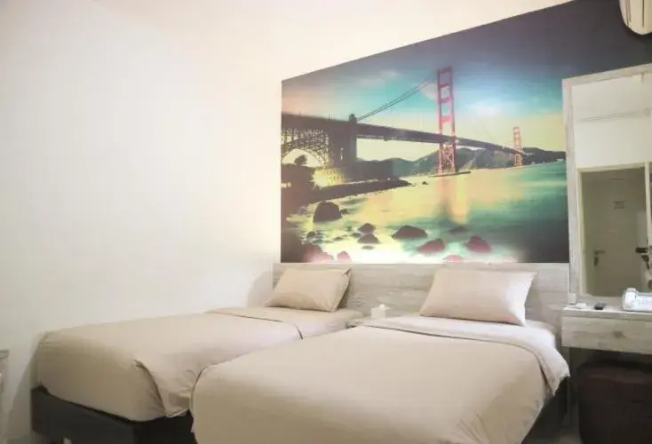 Bed in De Green Inn at Aeropolis Bed in De Green Inn at Aeropolis