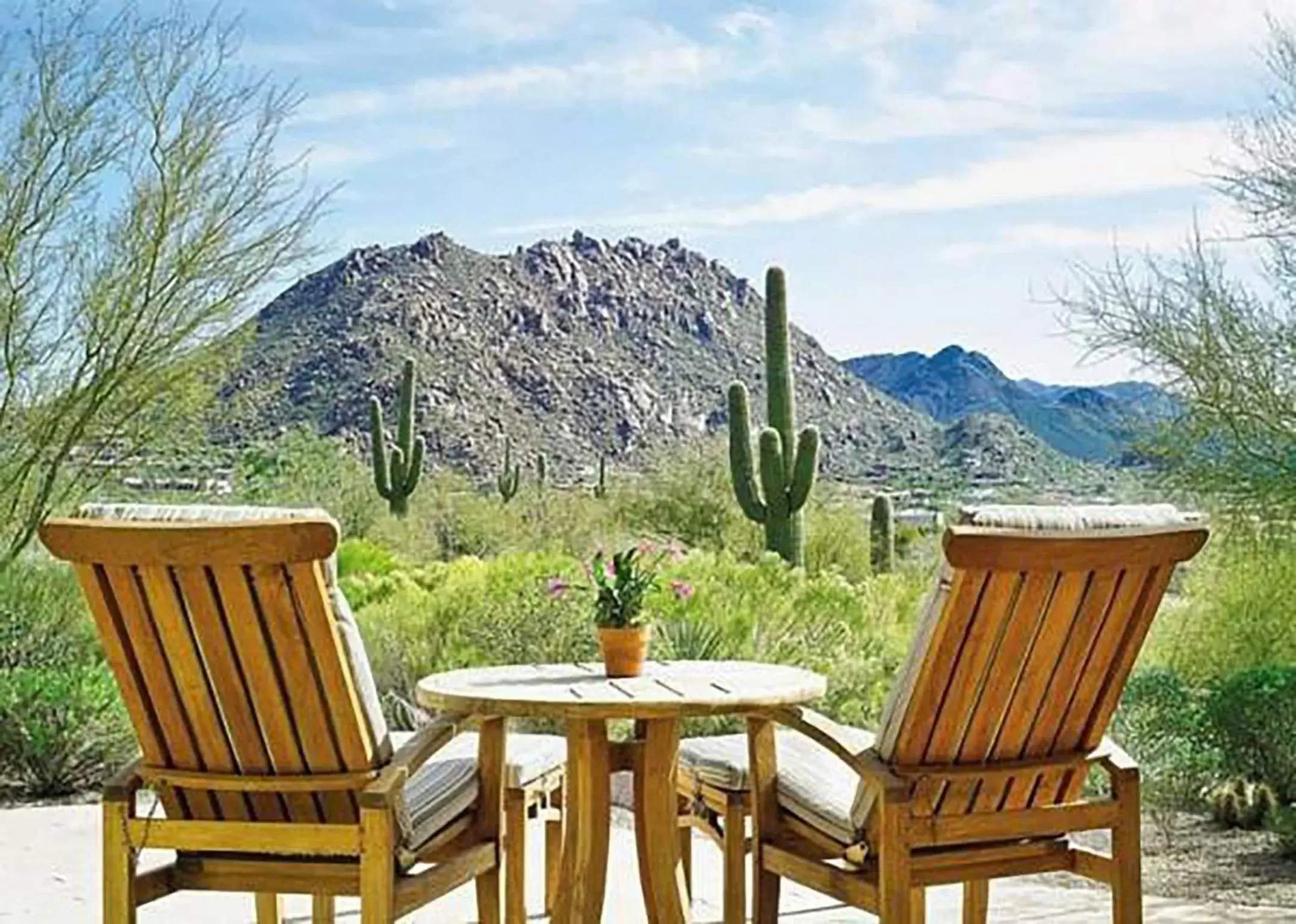 Patio, Mountain View in Four Seasons Resorts Scottsdale at Troon North