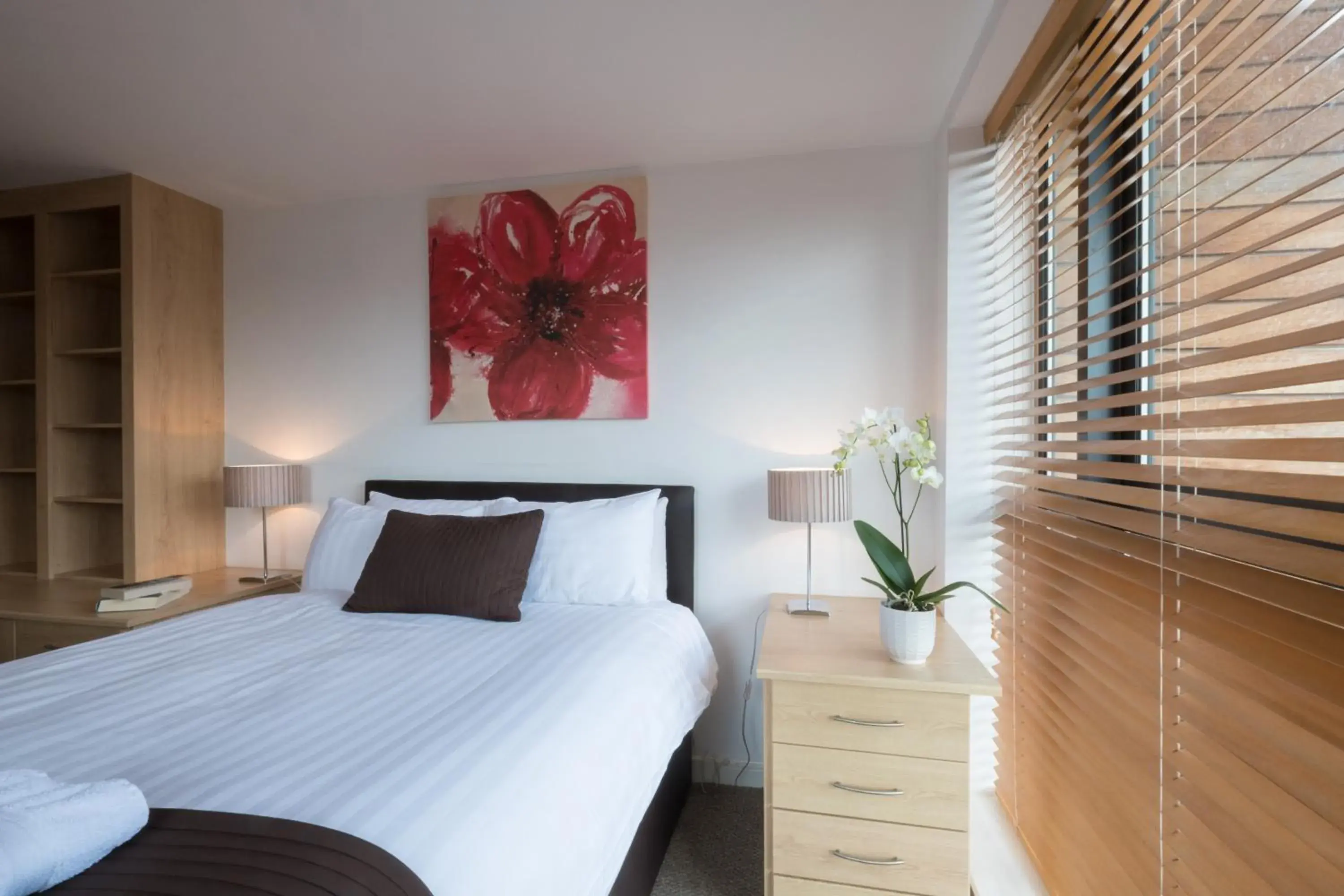 Bedroom, Bed in Base Serviced Apartments - Duke Street