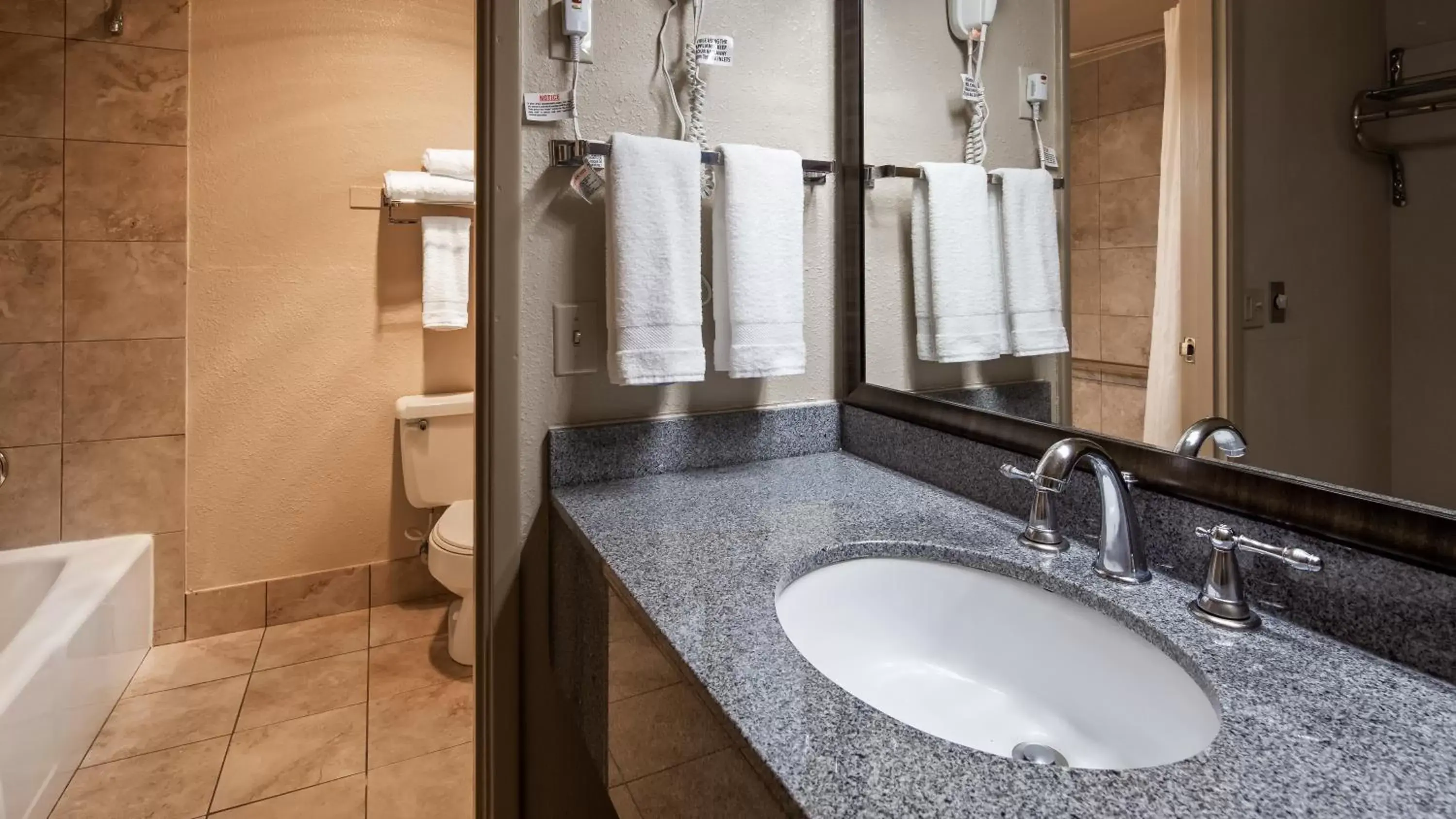 Bathroom in Best Western Lakewood- Historic Landmark Bathroom in Best Western Lakewood- Historic Landmark
