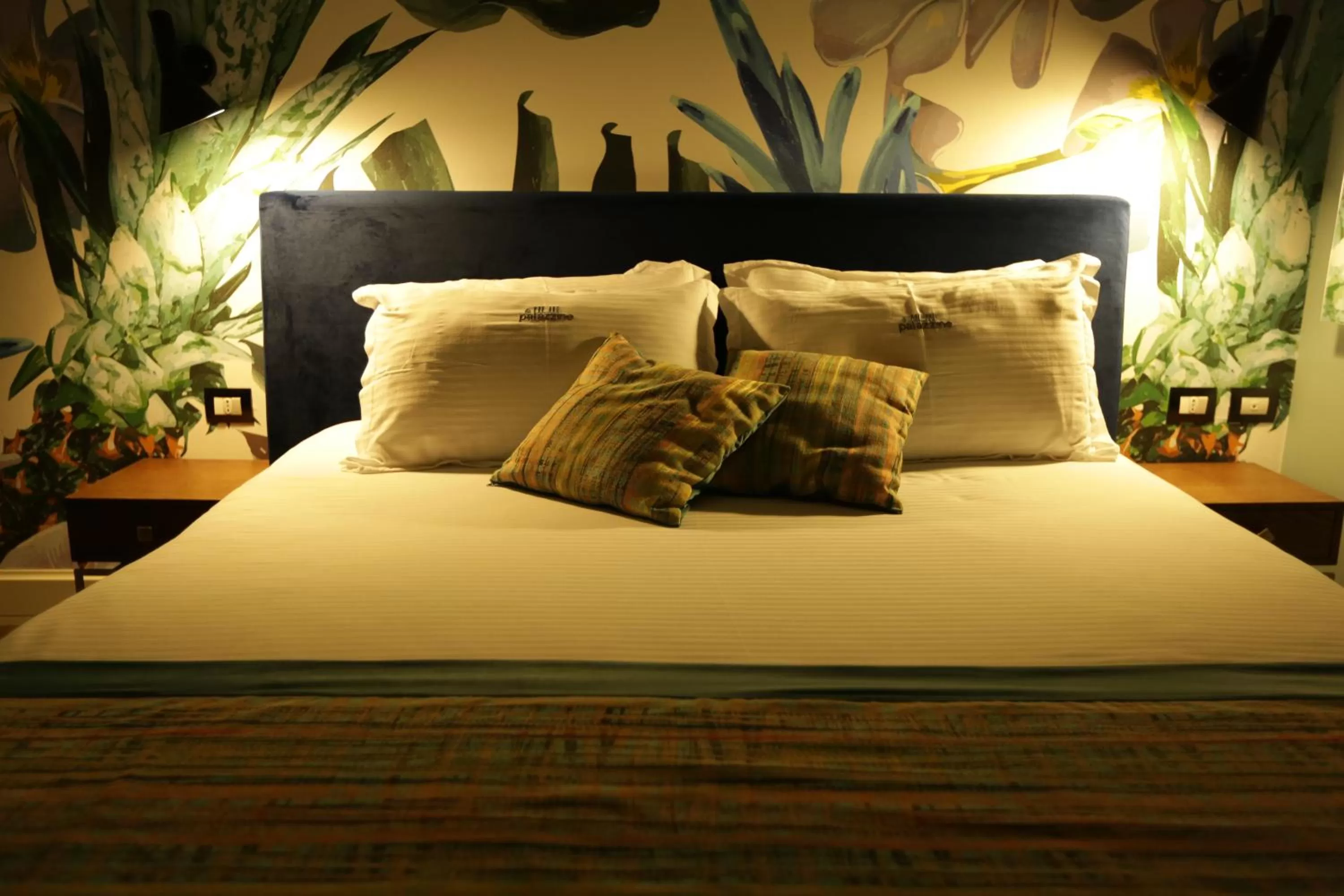 Bed in Le Palazzine Hotel