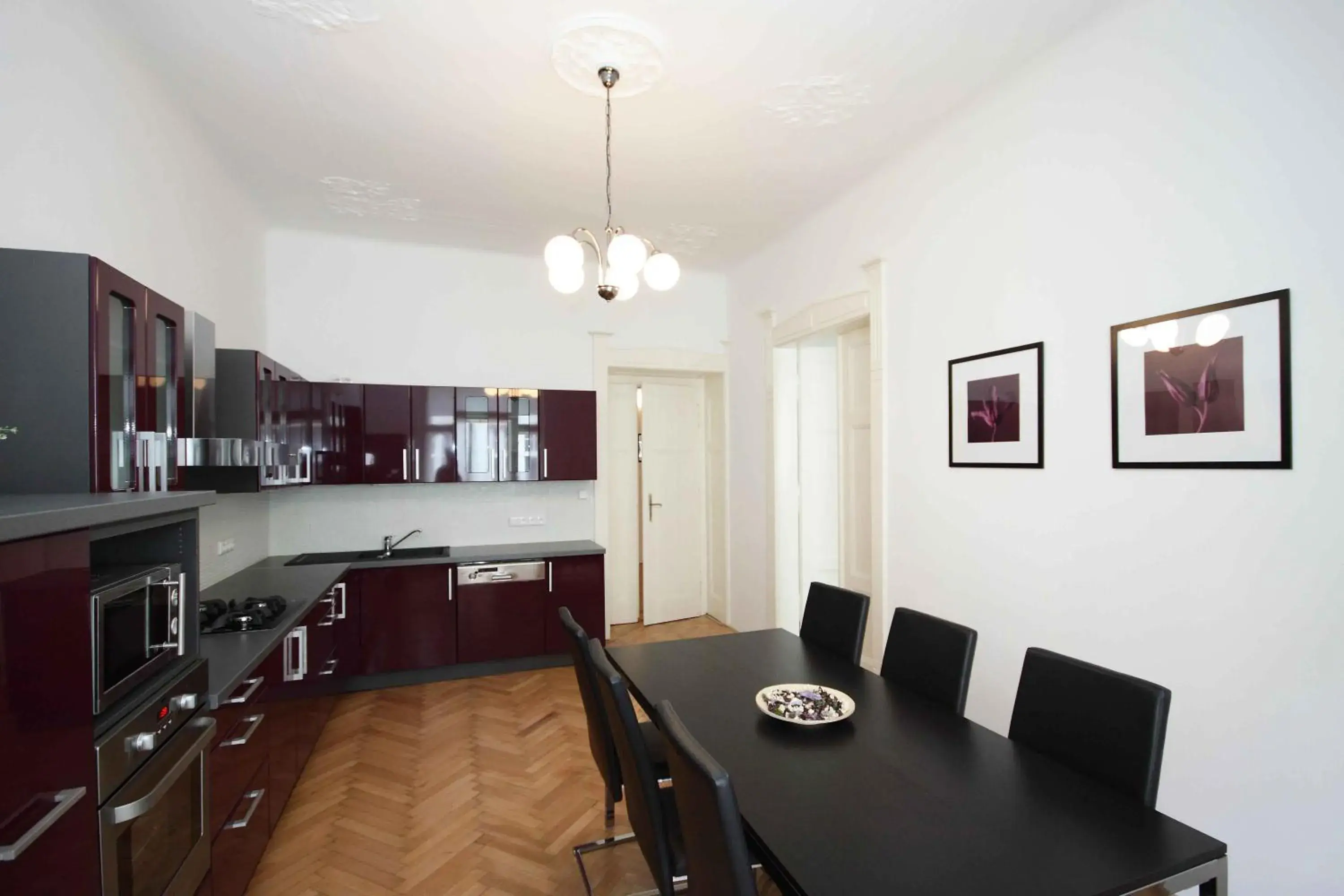 Kitchen or kitchenette, Dining Area in Prague Central Exclusive Apartments