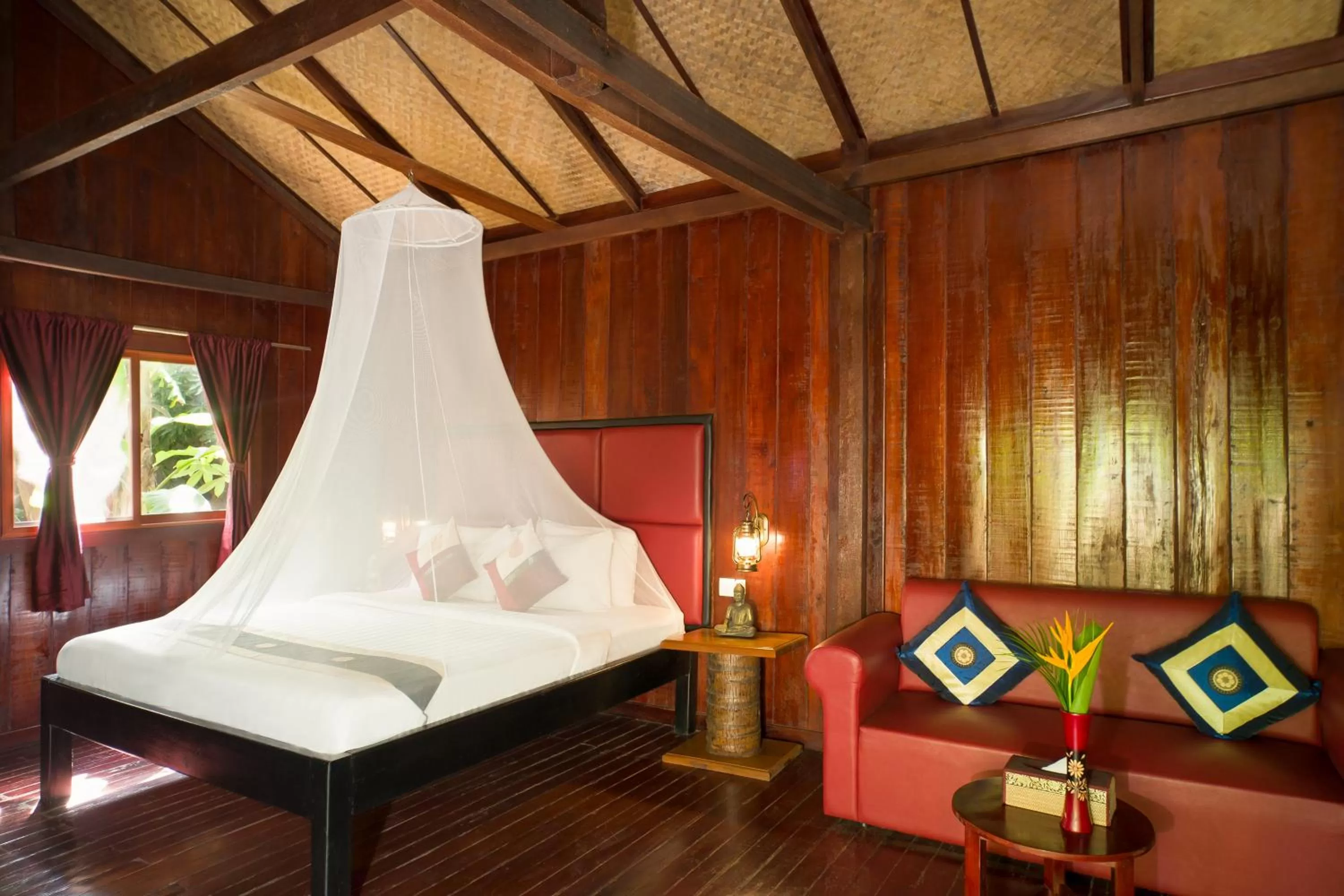 Bed in Authentic Khmer Village Resort