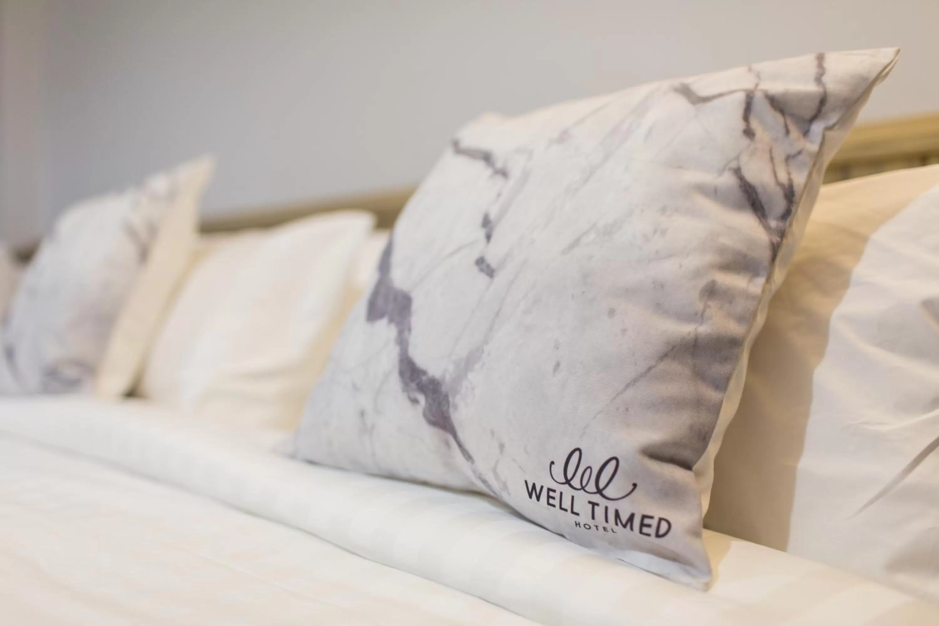 Decorative detail, Bed in Well Timed Hotel