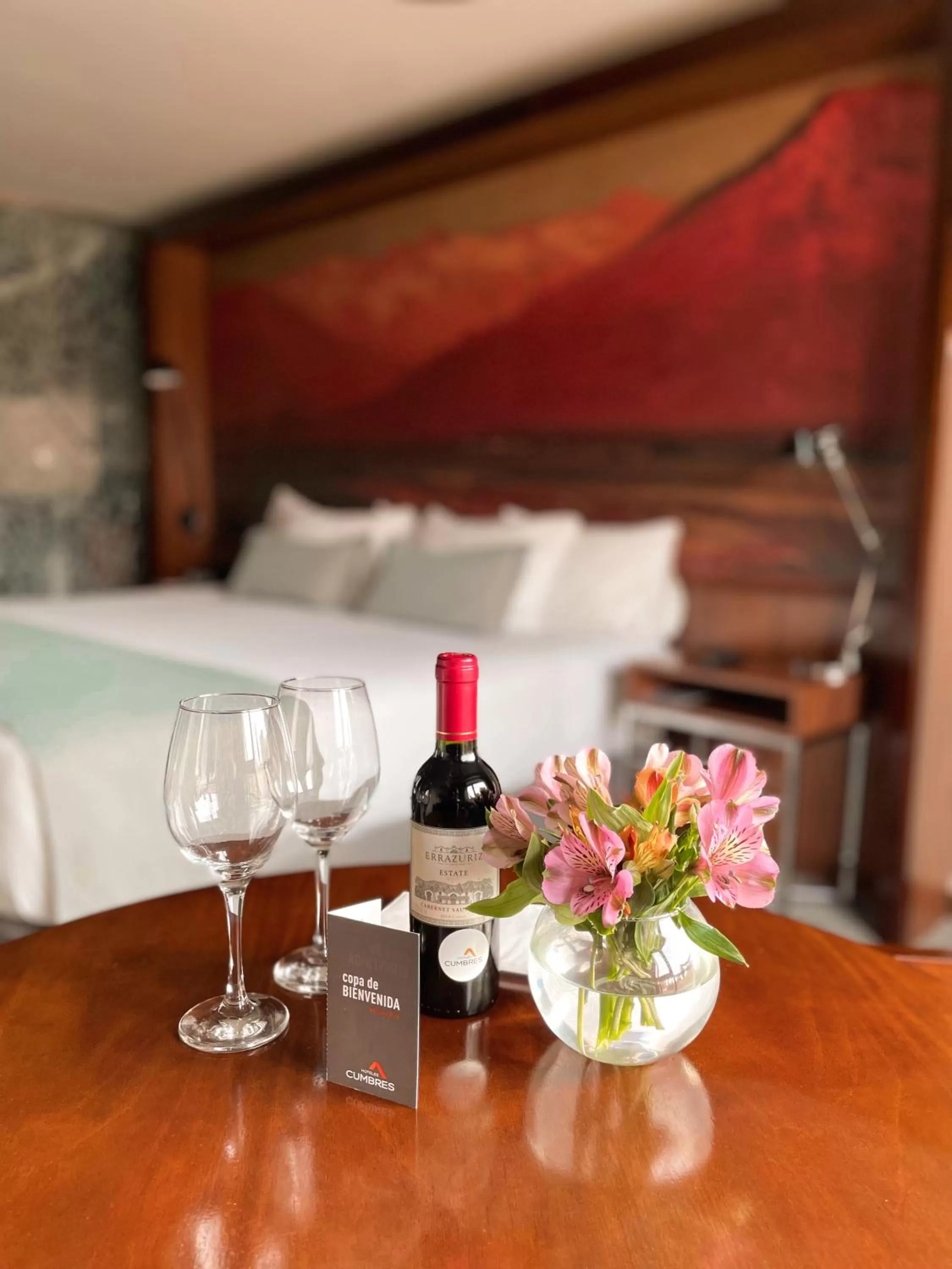 Bed in Hotel Cumbres Lastarria