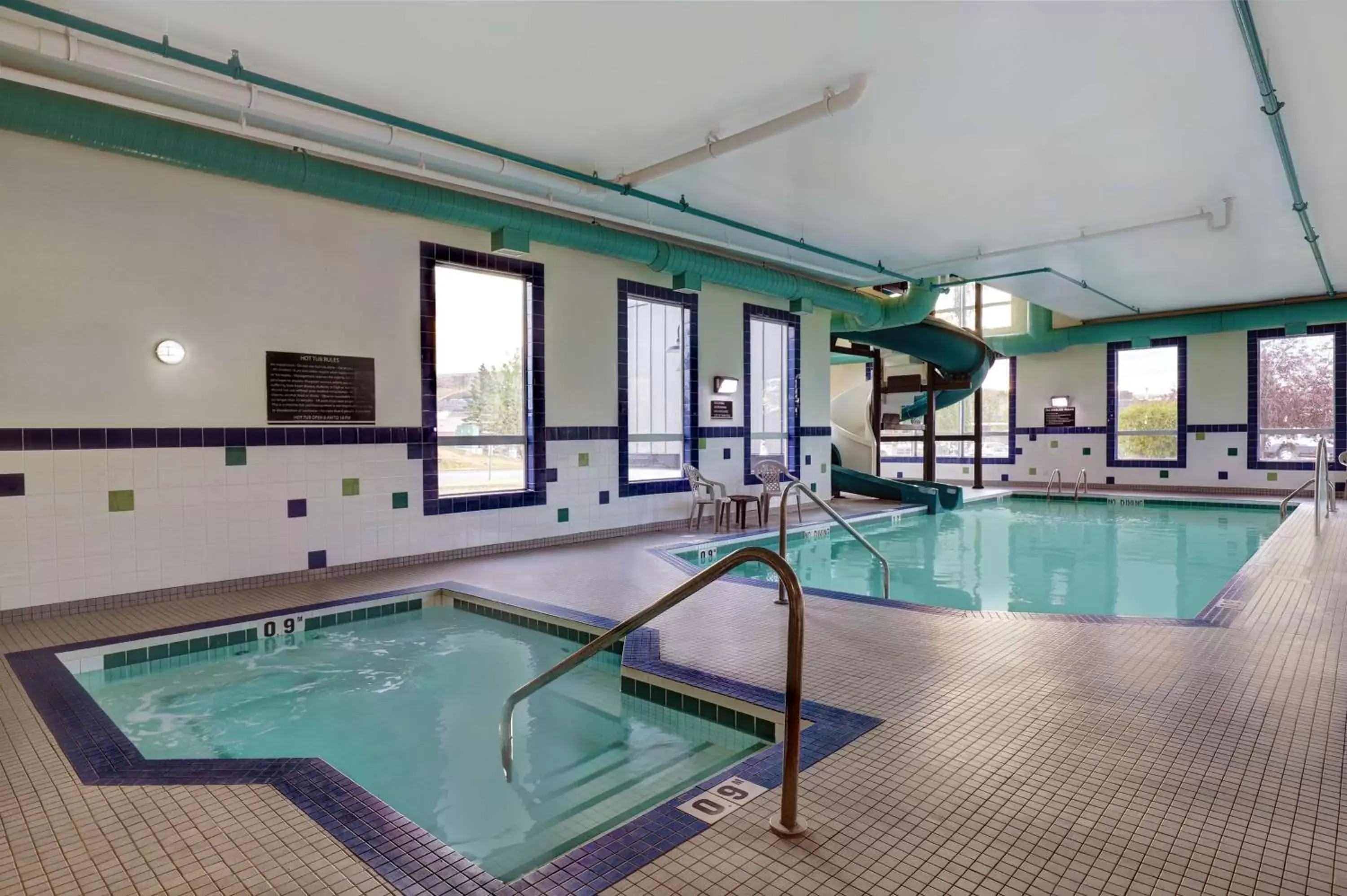 Pool view, Swimming Pool in SureStay Plus Hotel by Best Western Drumheller