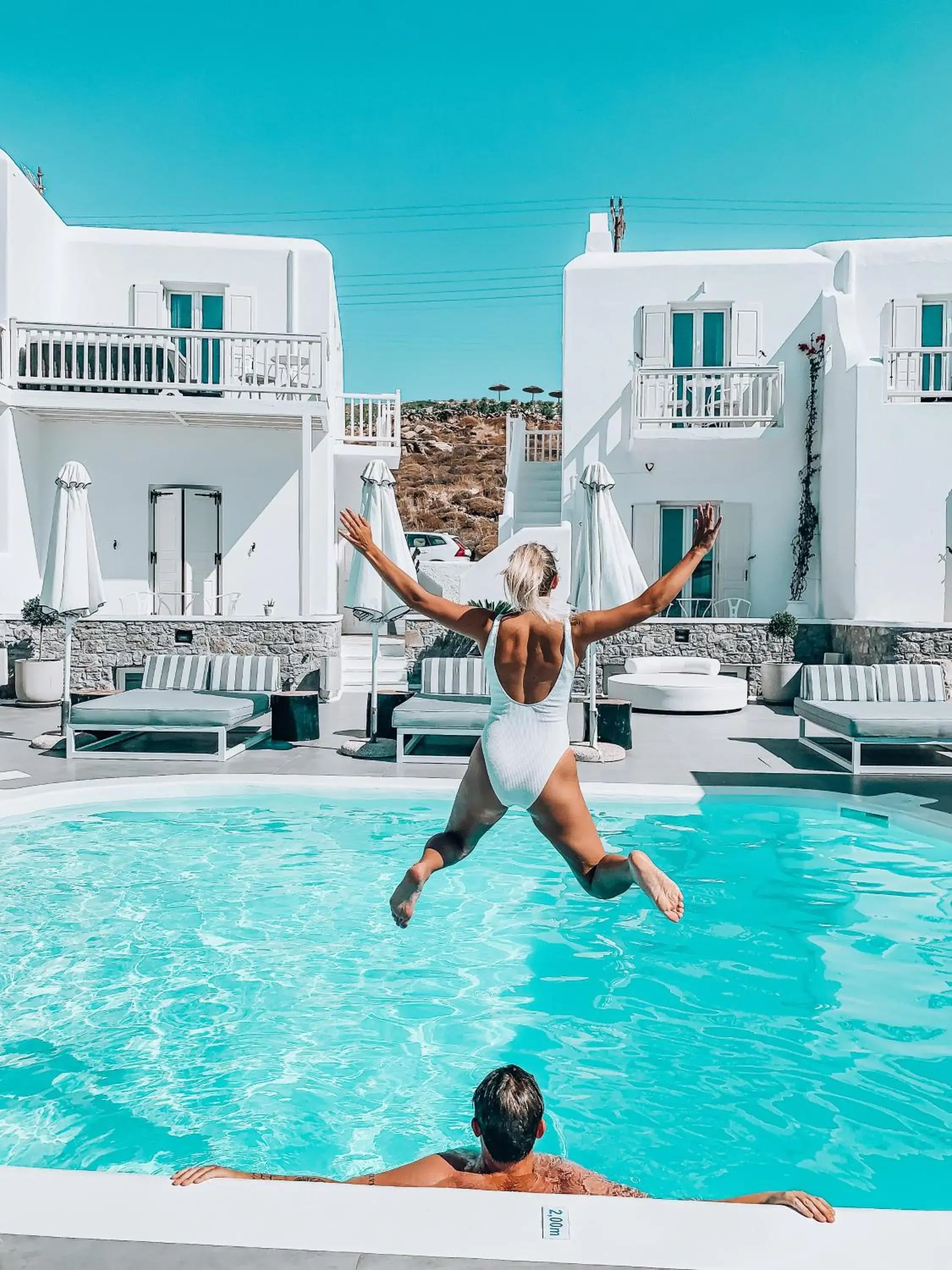 Swimming pool in Mykonos Princess Hotel