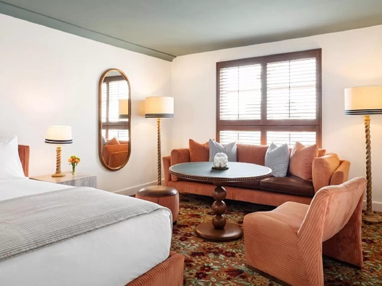 Living room, Bed in Palihouse West Hollywood at Beverly Hills