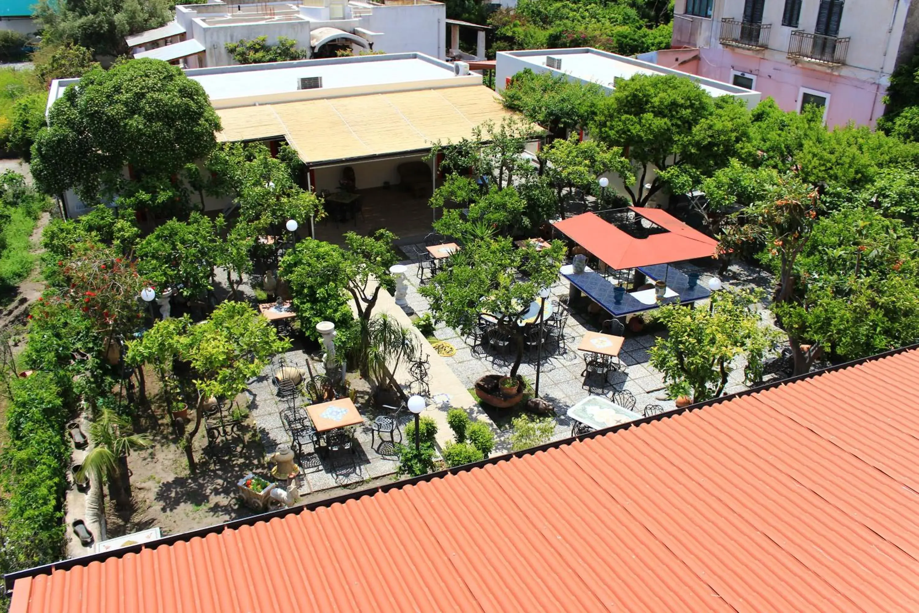 Spring, Bird's-eye View in Hotel Oriente