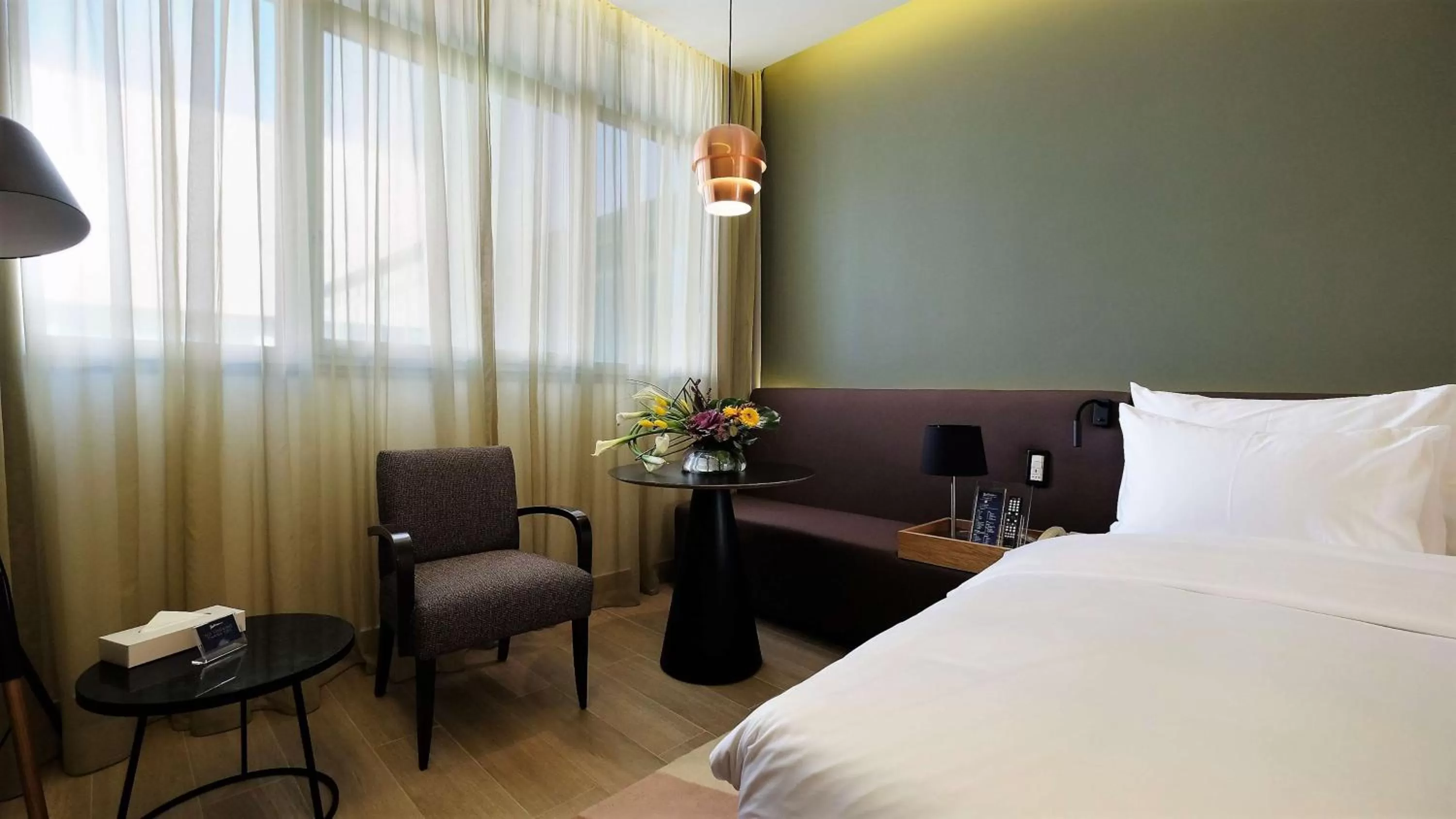 Seating area, Bed in Radisson Blu Hotel, Beirut Verdun