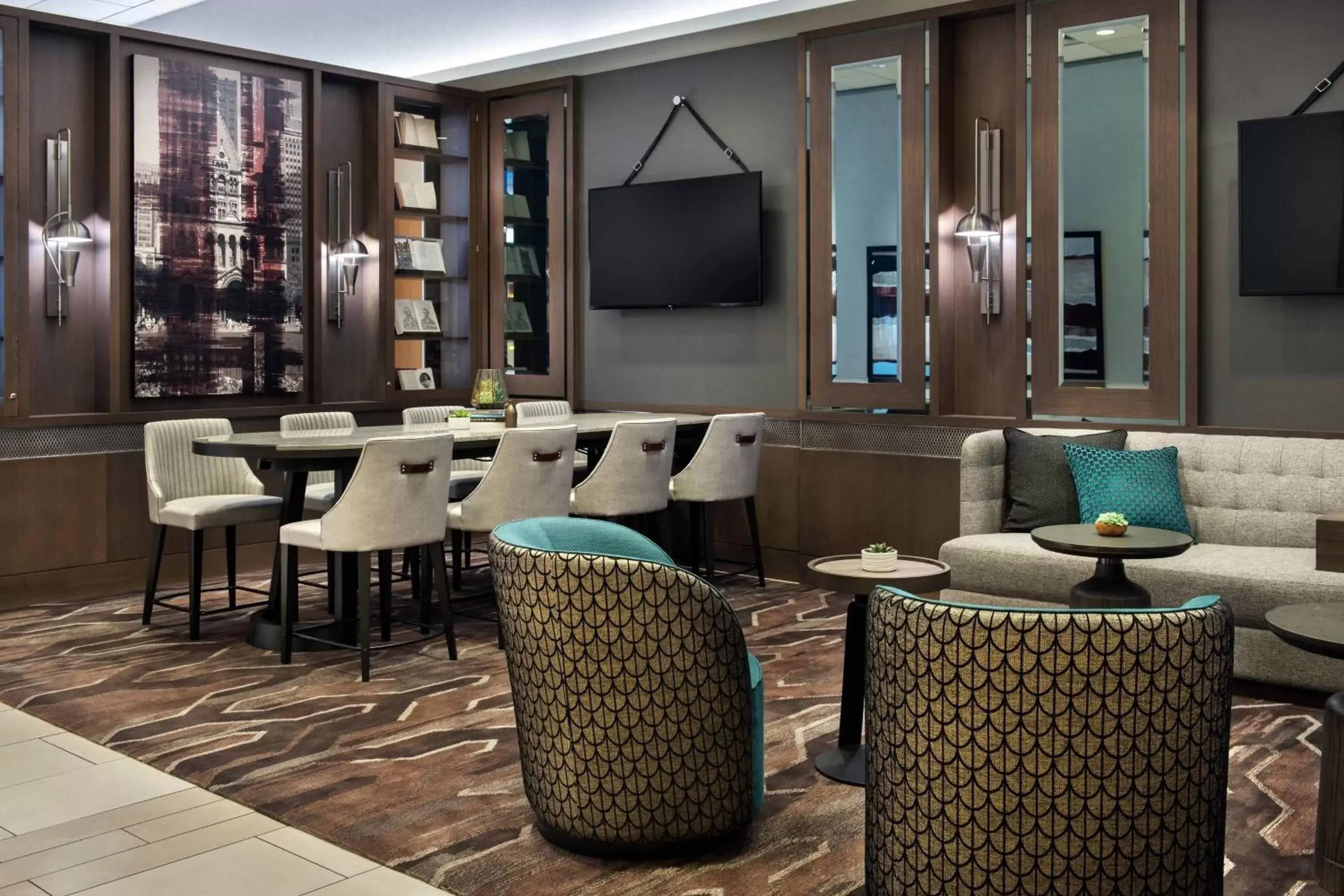 Lobby or reception, Lounge/Bar in Boston Marriott Copley Place