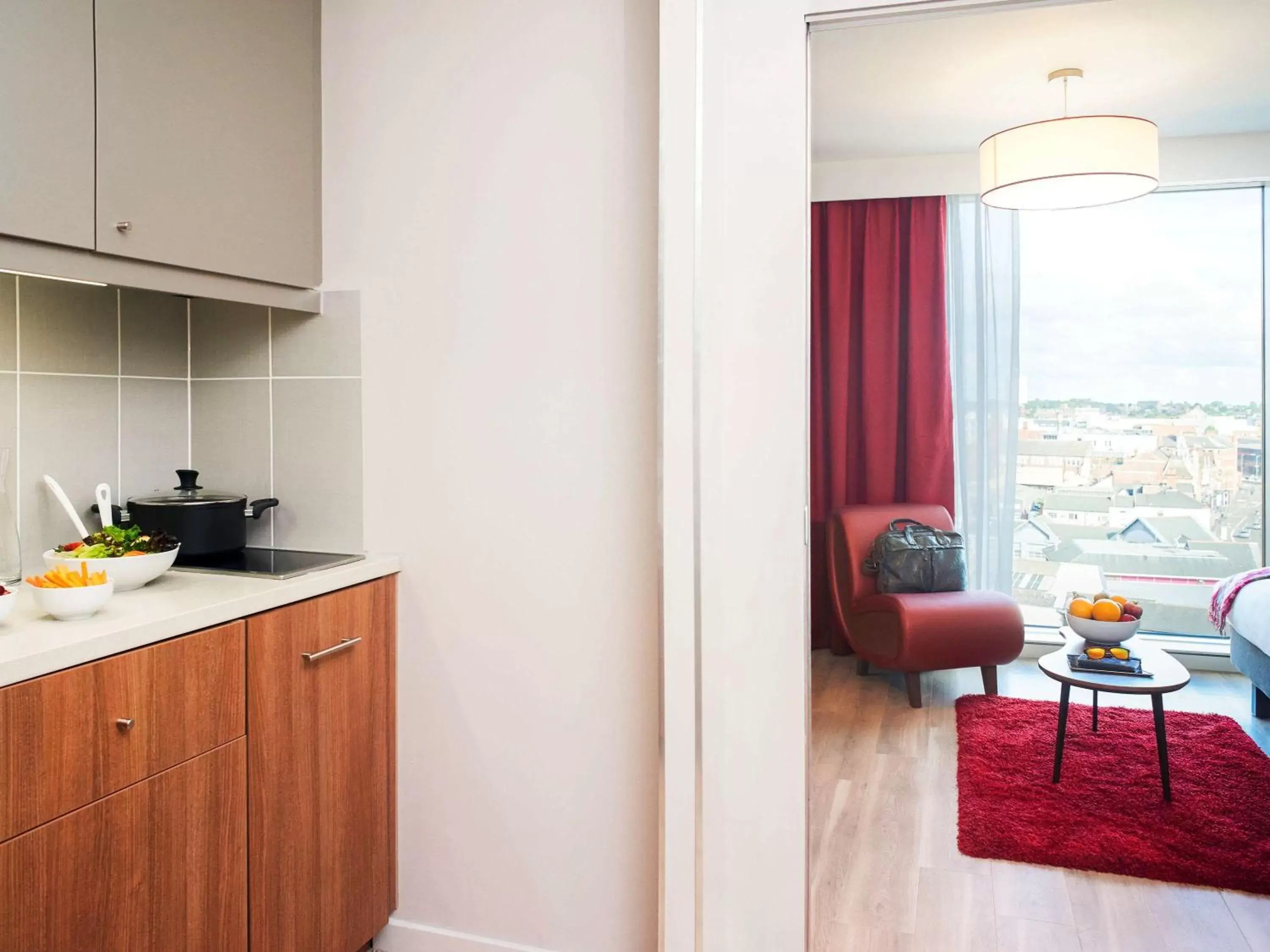 Property building, Kitchen/Kitchenette in Aparthotel Adagio Birmingham City Centre