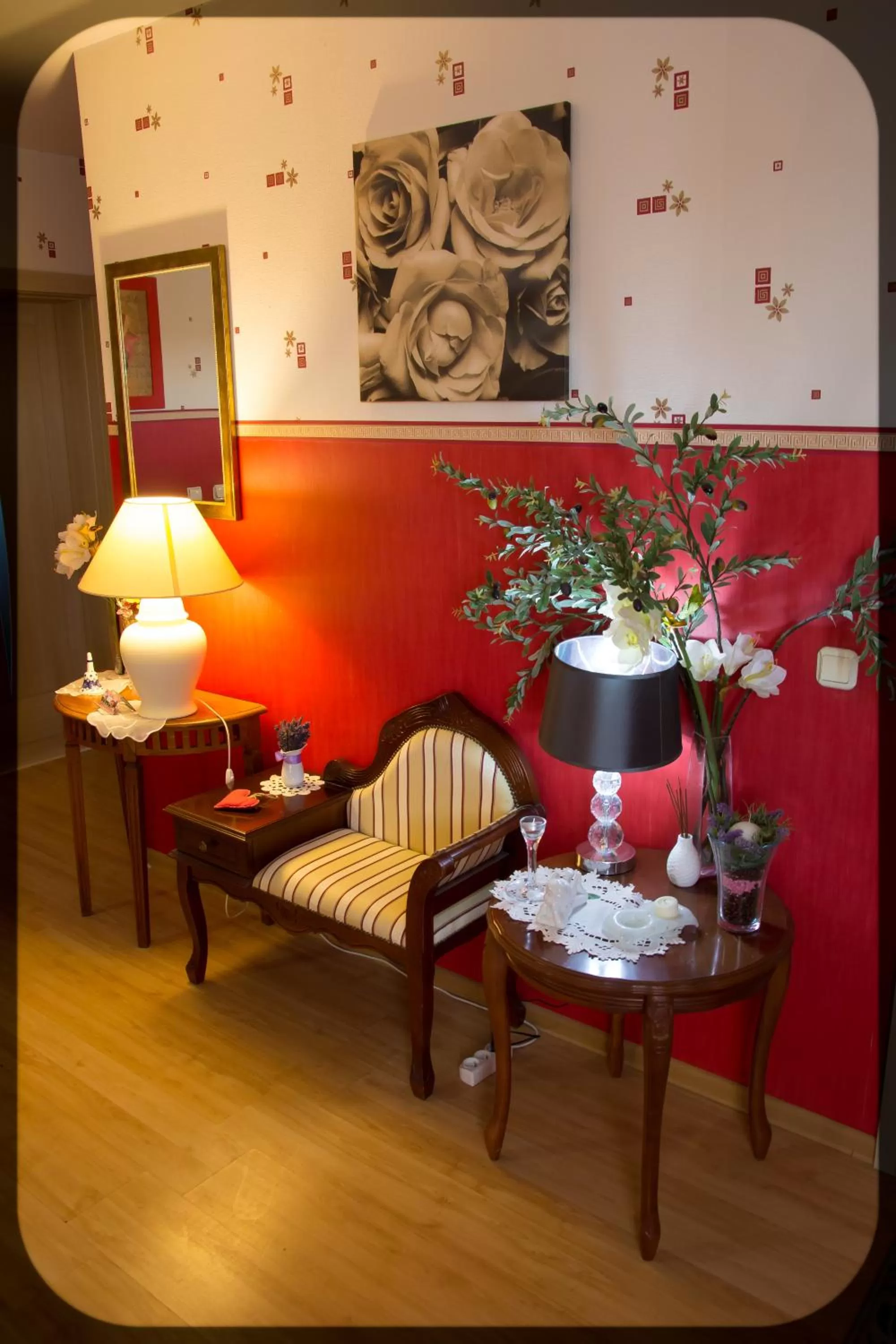 Lobby or reception in Noclegi Biała Róża