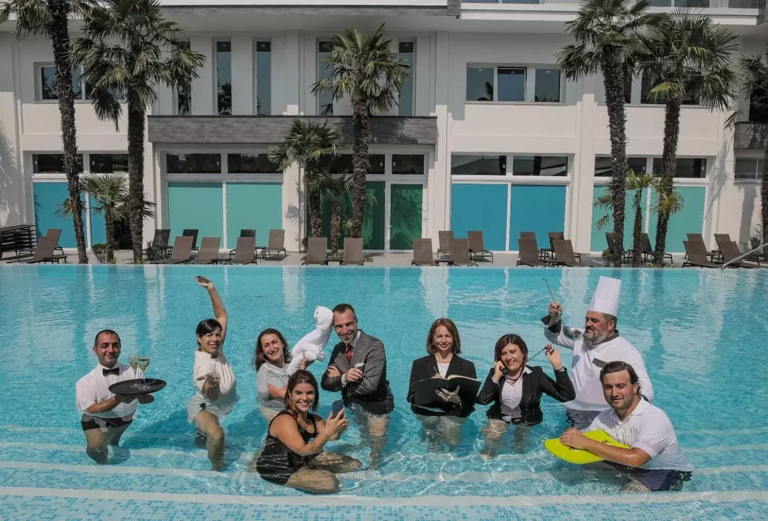 Staff, Swimming Pool in Hotel Terme Venezia