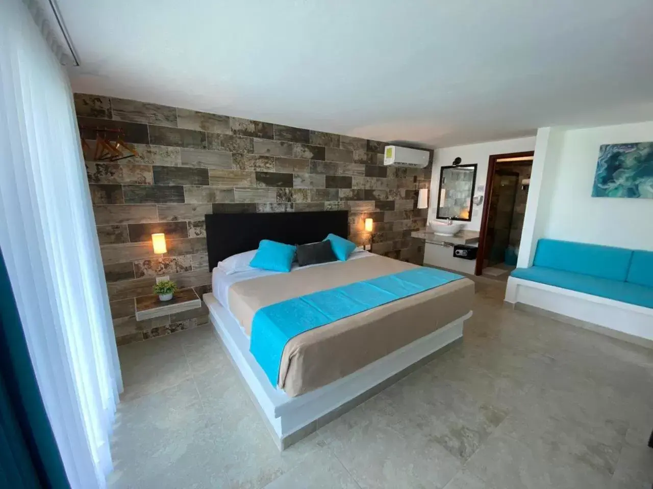 Bed in Hotel Aldea 19 Bacalar