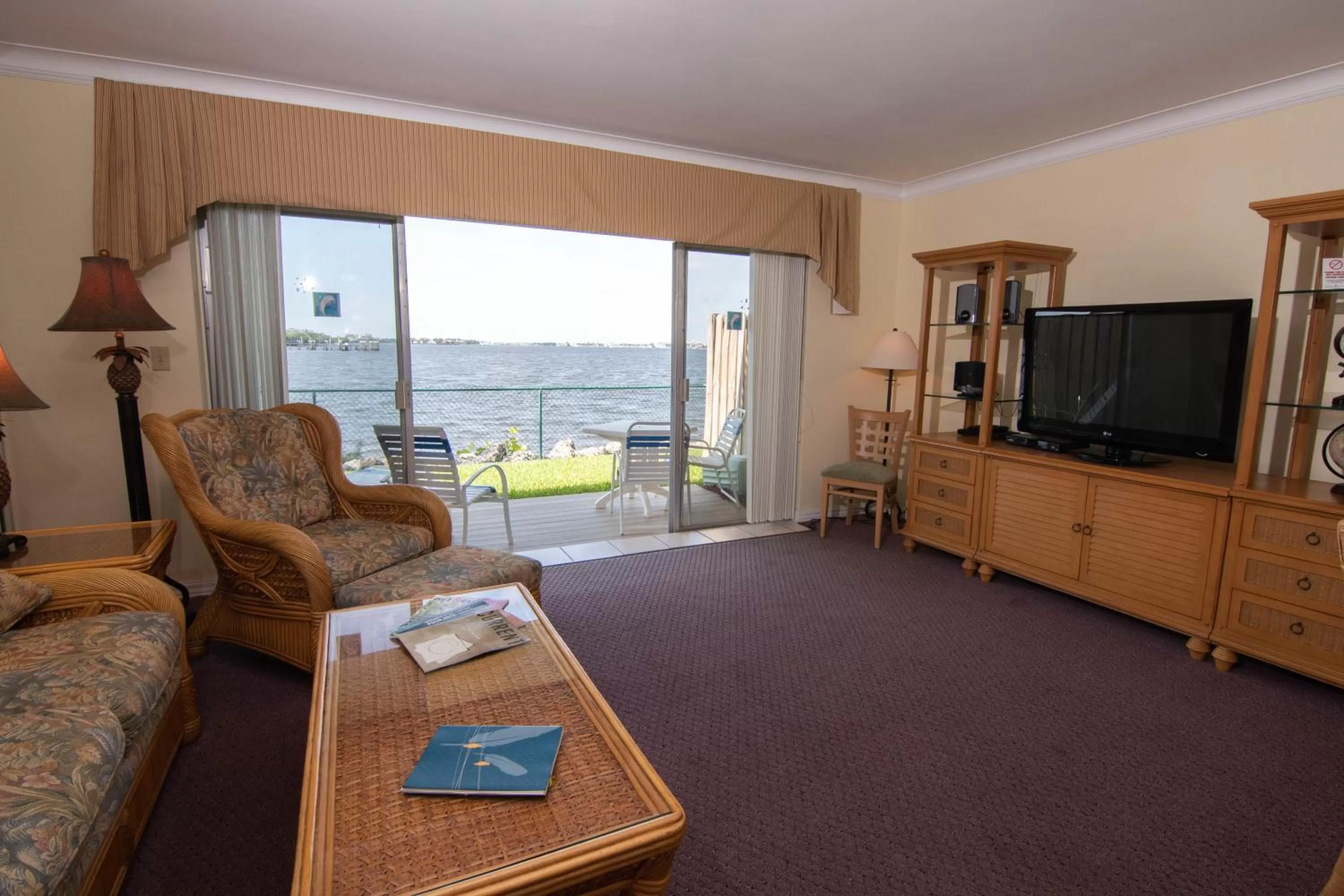 Seating Area in Palm Beach Waterfront Condos - Full Kitchens!