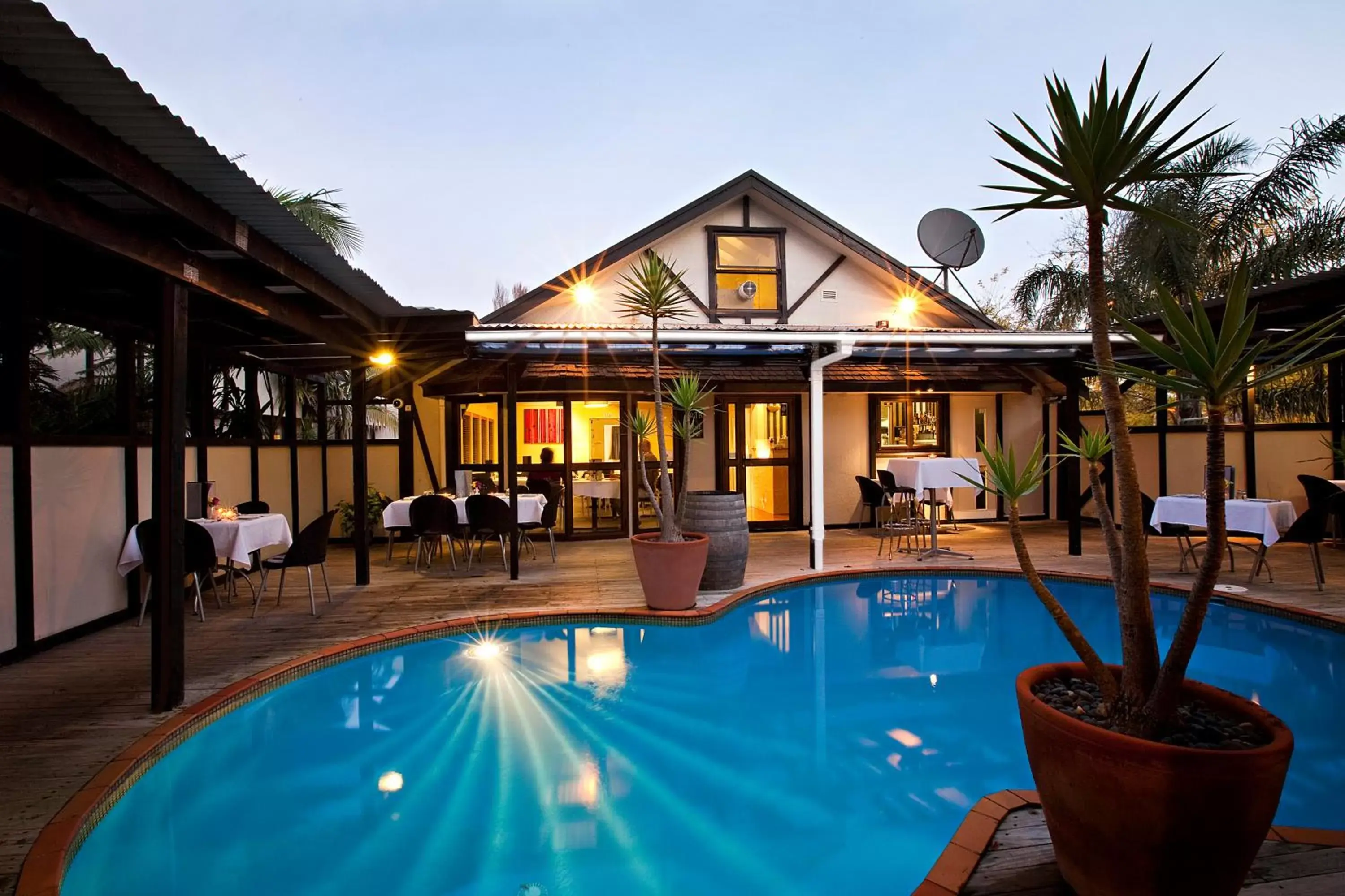 Patio, Swimming Pool in Mount Richmond Hotel