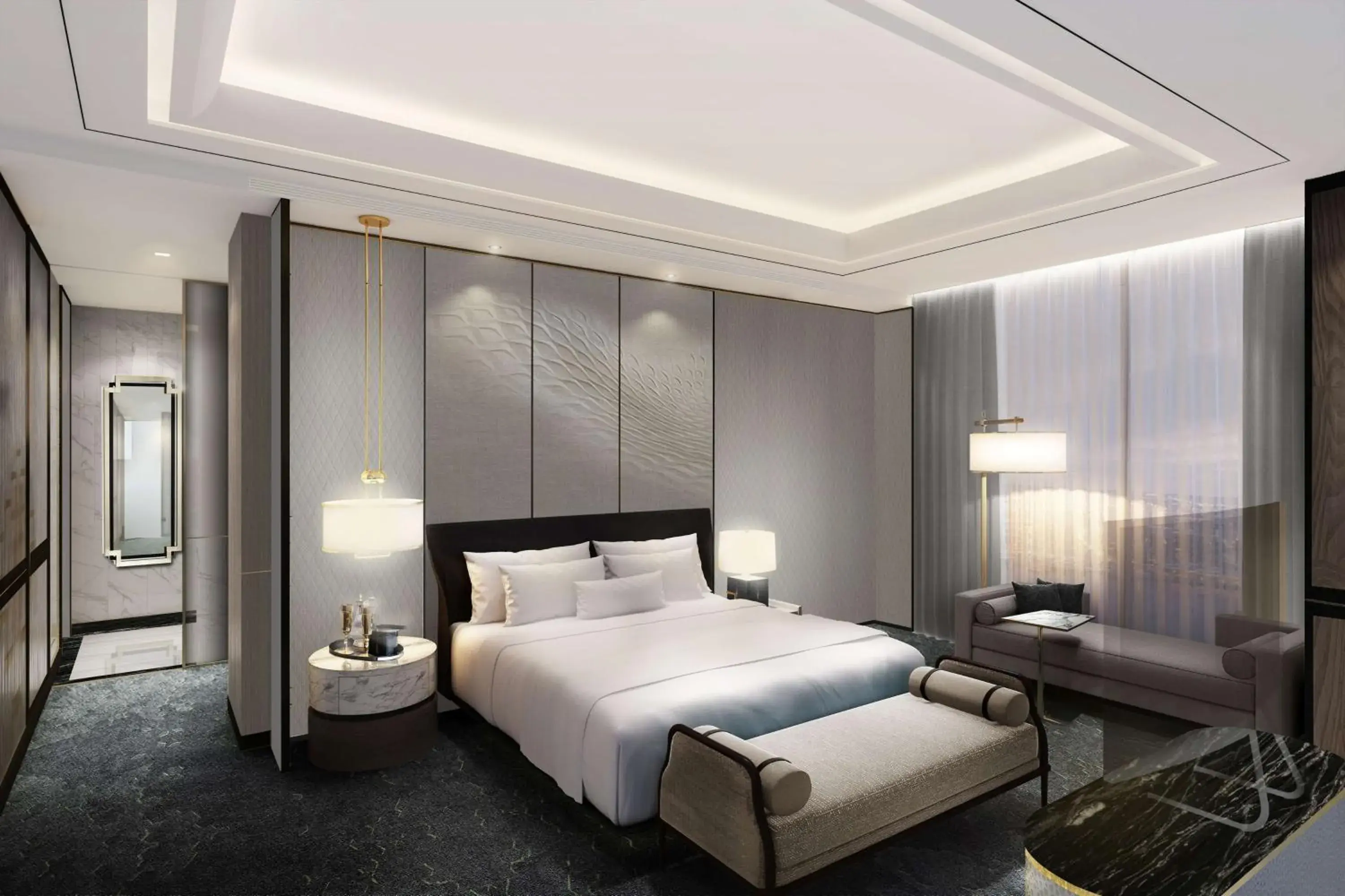 Bed in Hilton Taizhou Bed in Hilton Taizhou