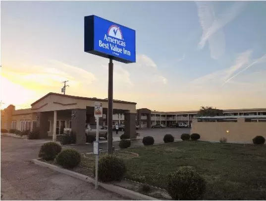 Property building in Americas Best Value Inn Hanford