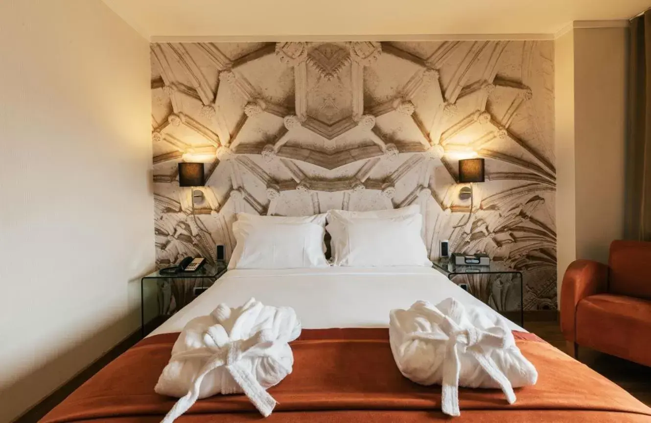 Bedroom, Bed in Hotel Marques De Pombal