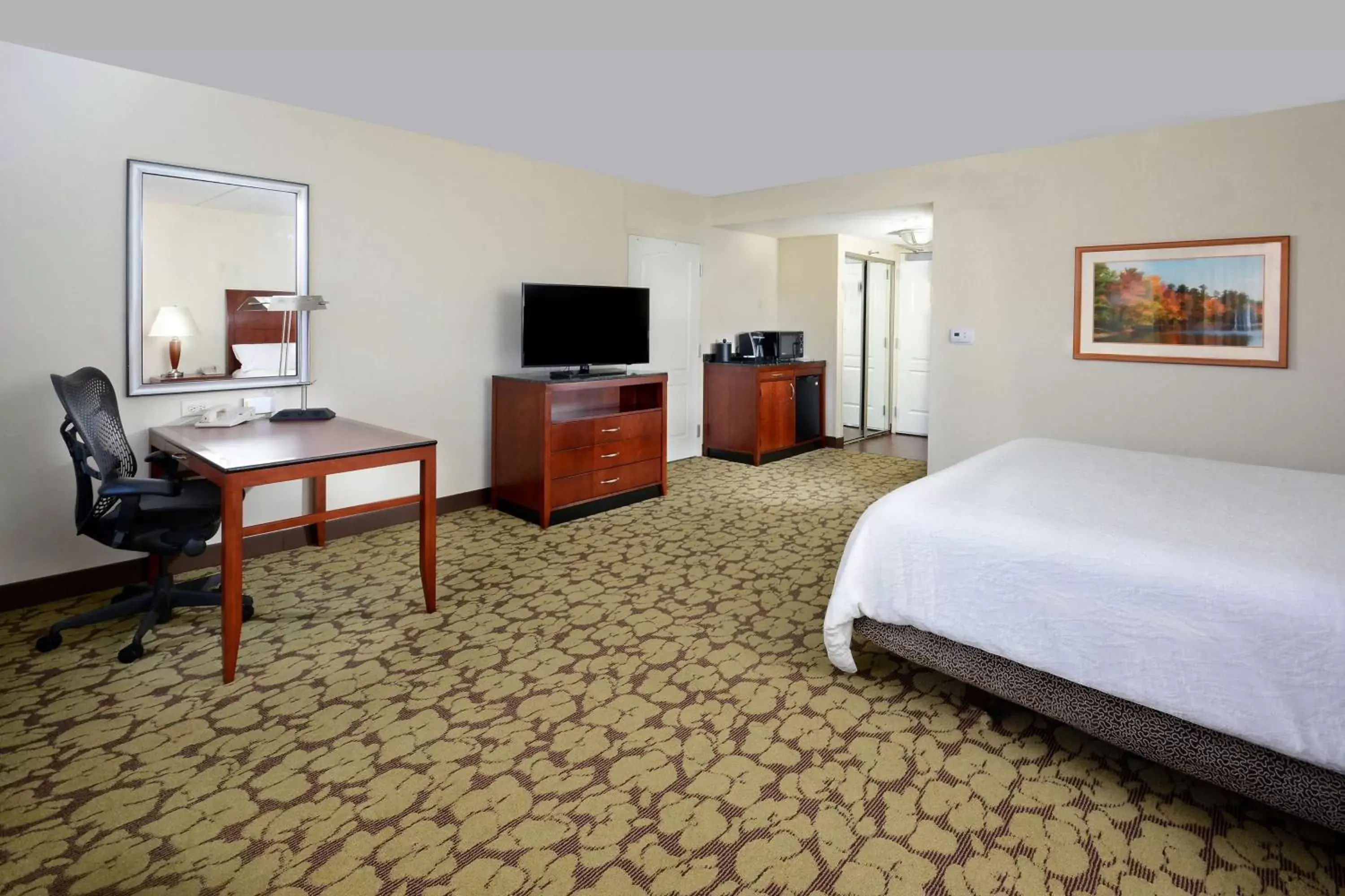 Bedroom, TV/Entertainment Center in Hilton Garden Inn Greensboro
