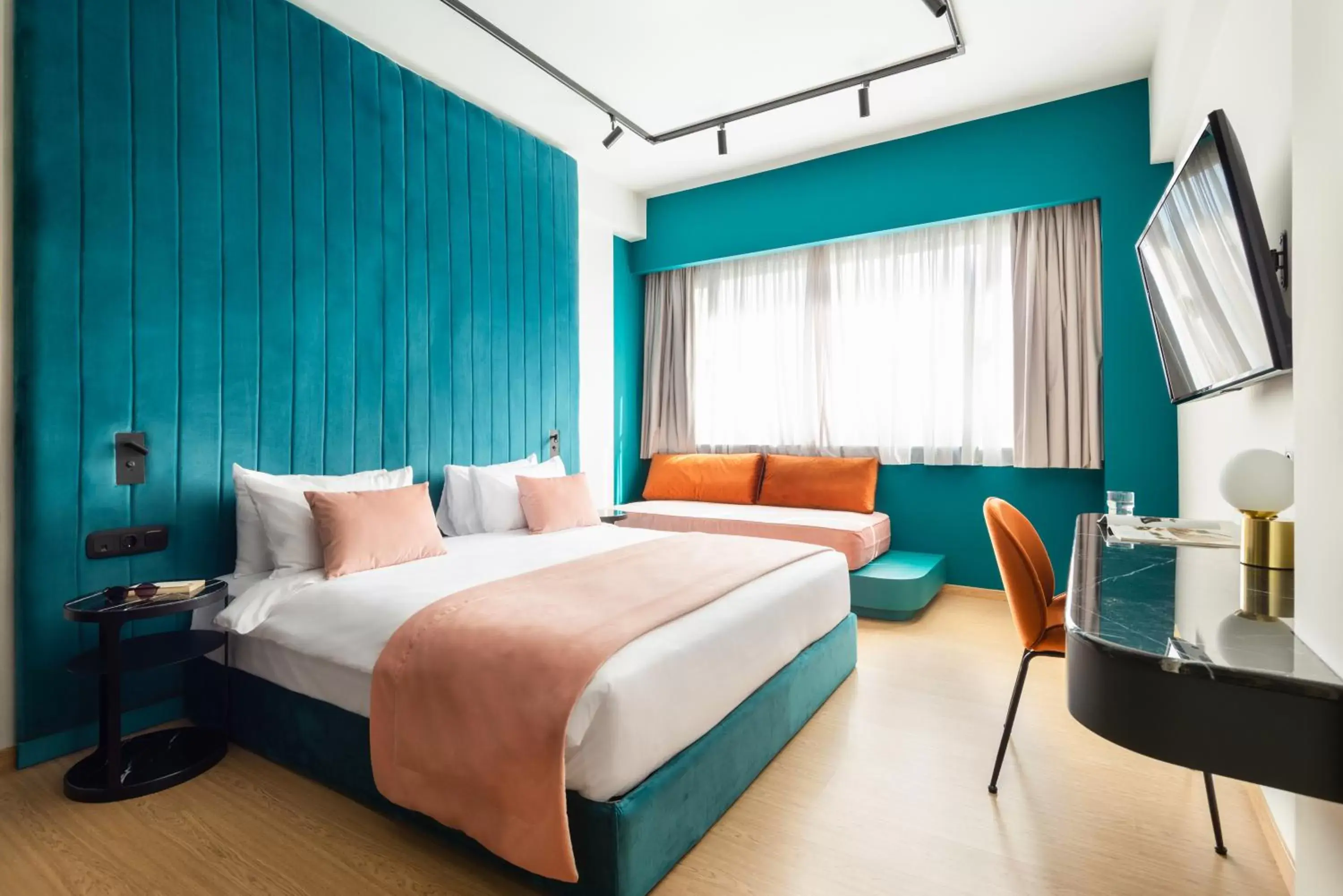 Bed in Colors Hotel Athens