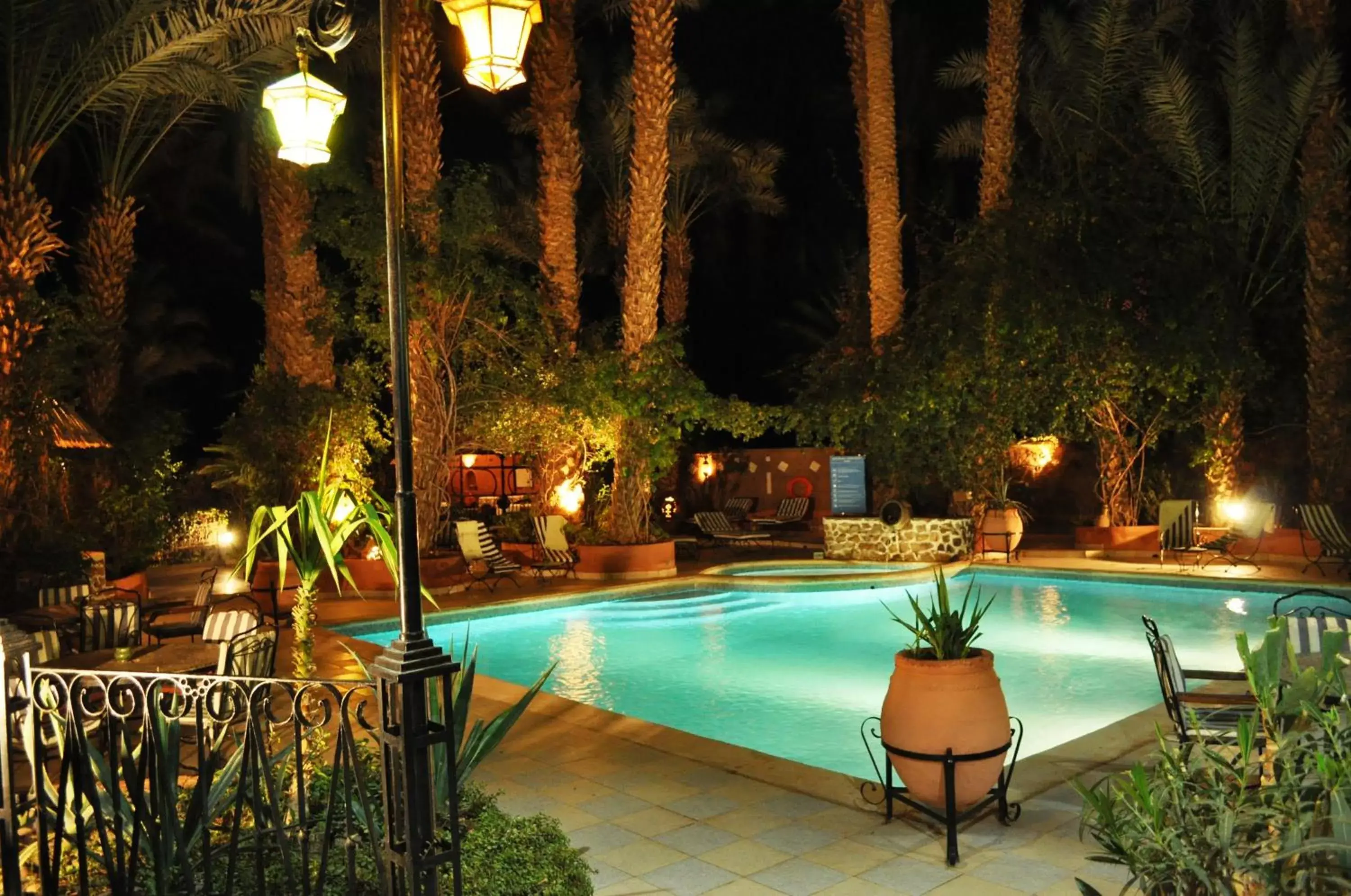 Night, Swimming Pool in Kasbah Sirocco