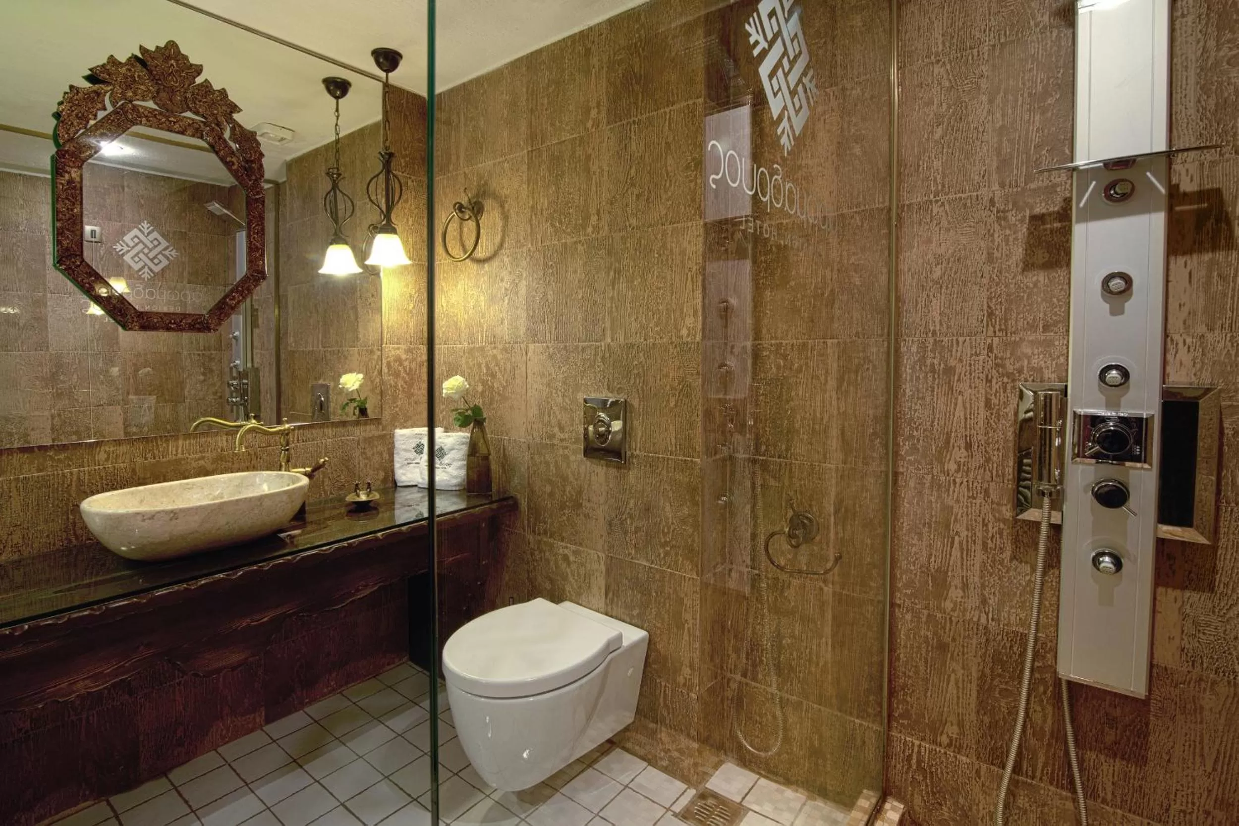 Bathroom in AROMA DRYOS SPA & ECO Hotel