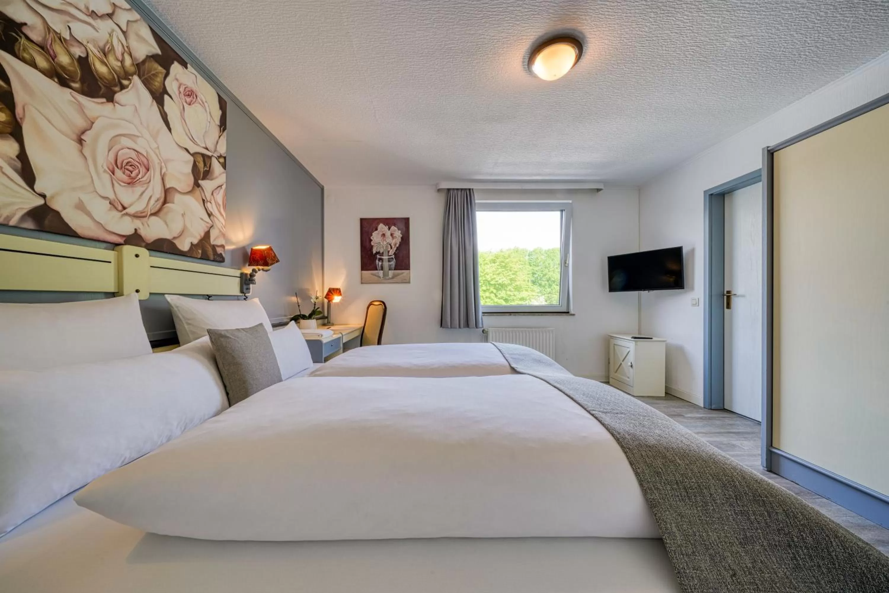 Bed in Hotel Seeblick Försterhaus