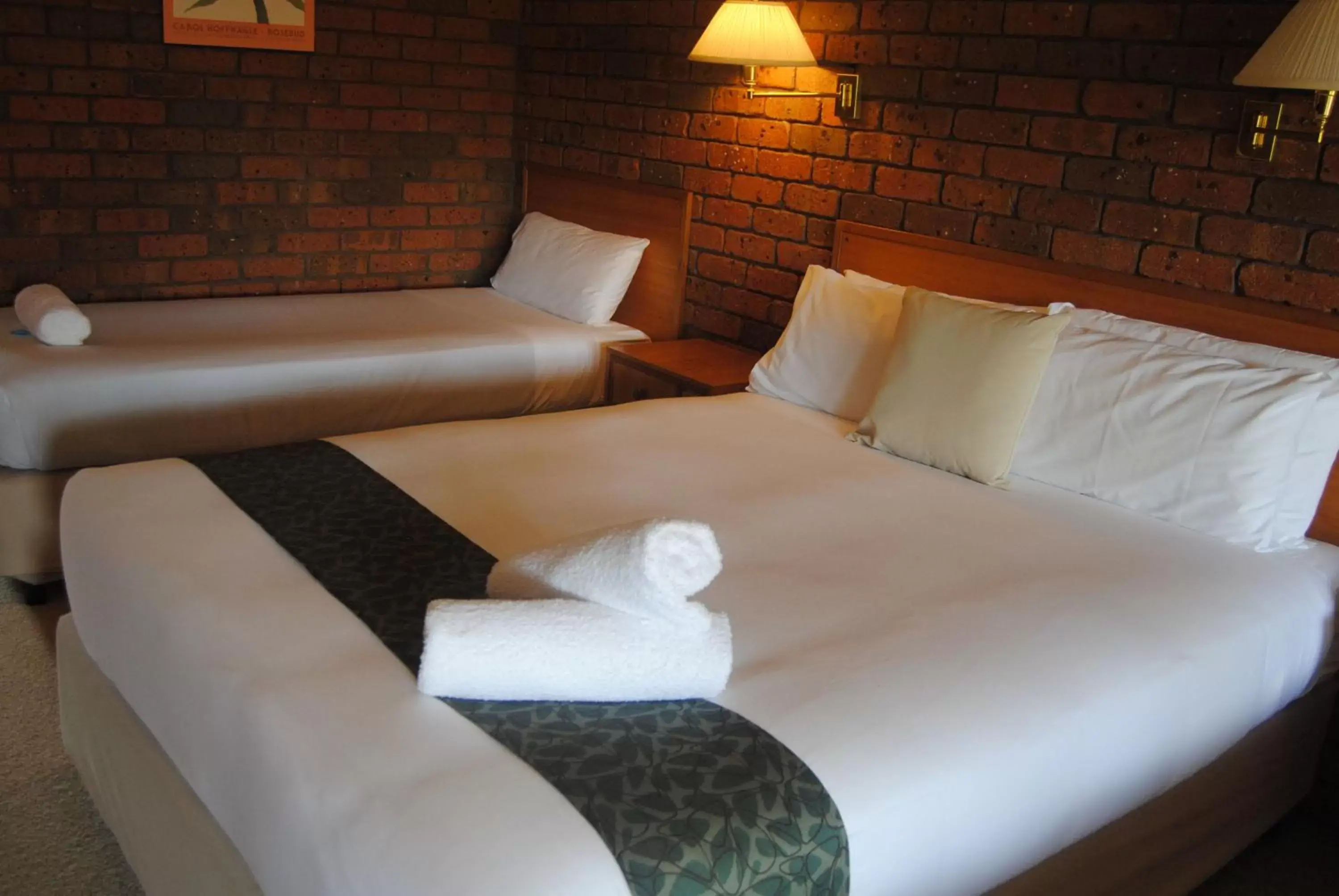 Bed in Grange Burn Motel