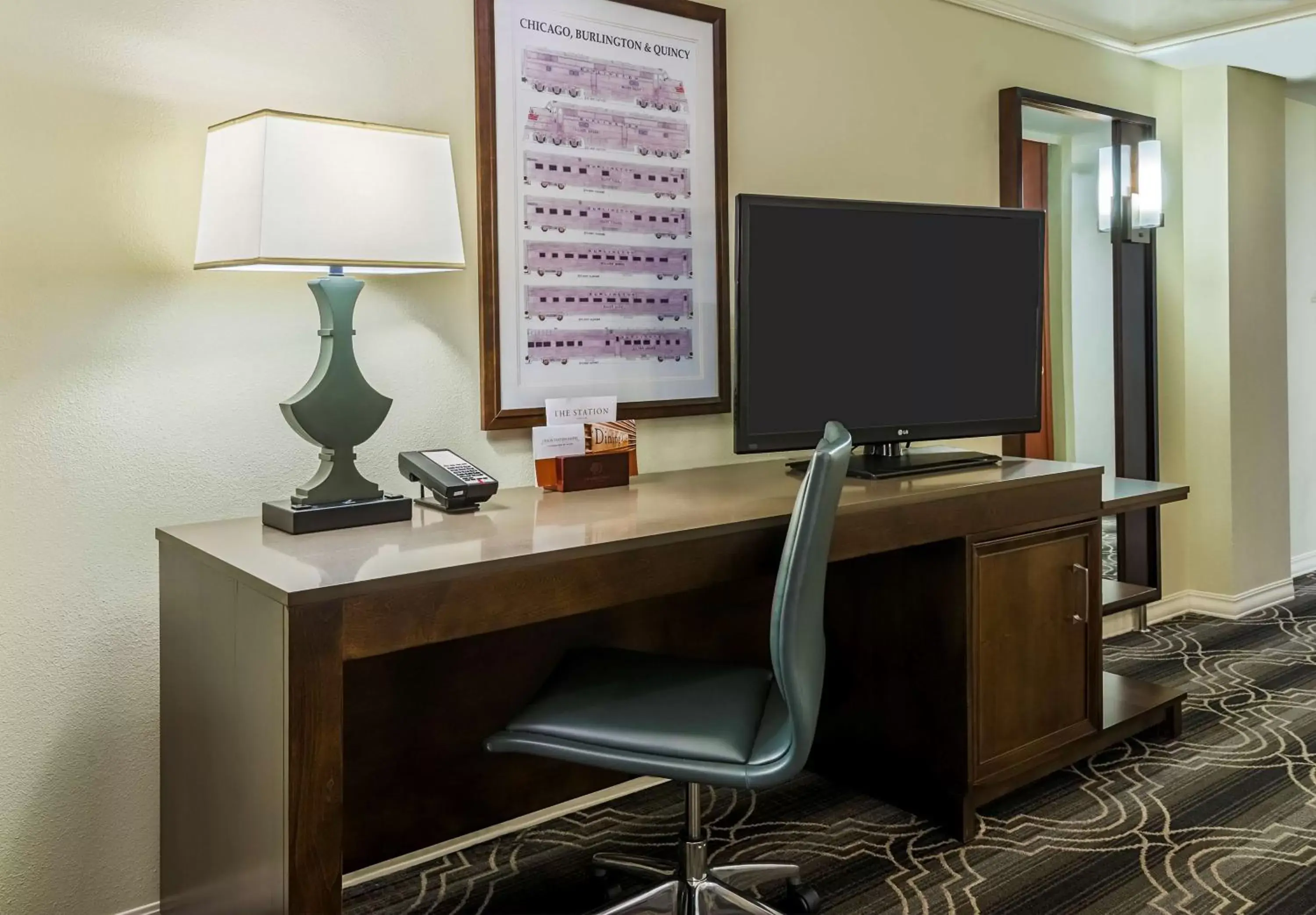 Bedroom, TV/Entertainment Center in St. Louis Union Station Hotel, Curio Collection by Hilton