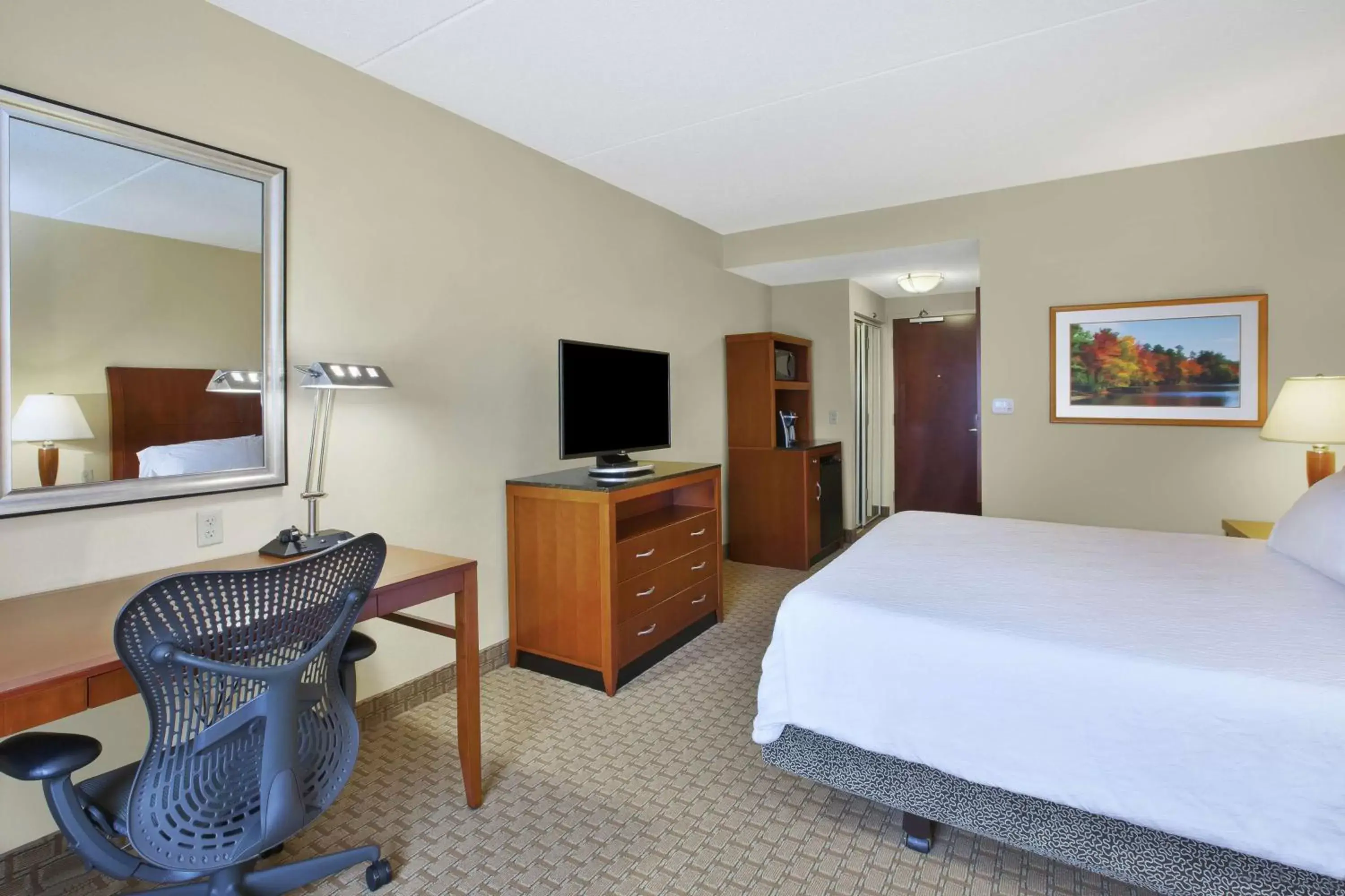 Bedroom, TV/Entertainment Center in Hilton Garden Inn Clarksburg