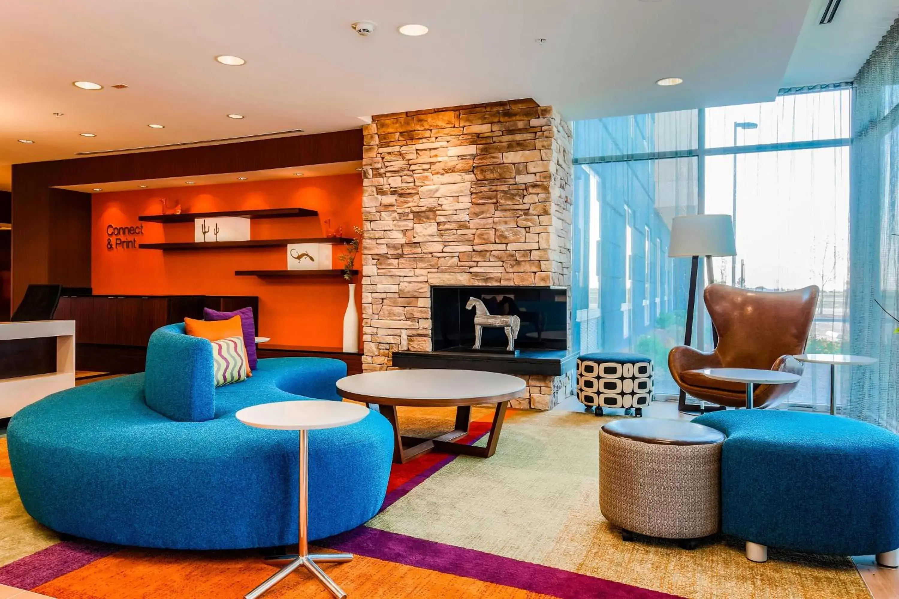 Lobby or reception, Lounge/Bar in Fairfield Inn & Suites by Marriott Pecos
